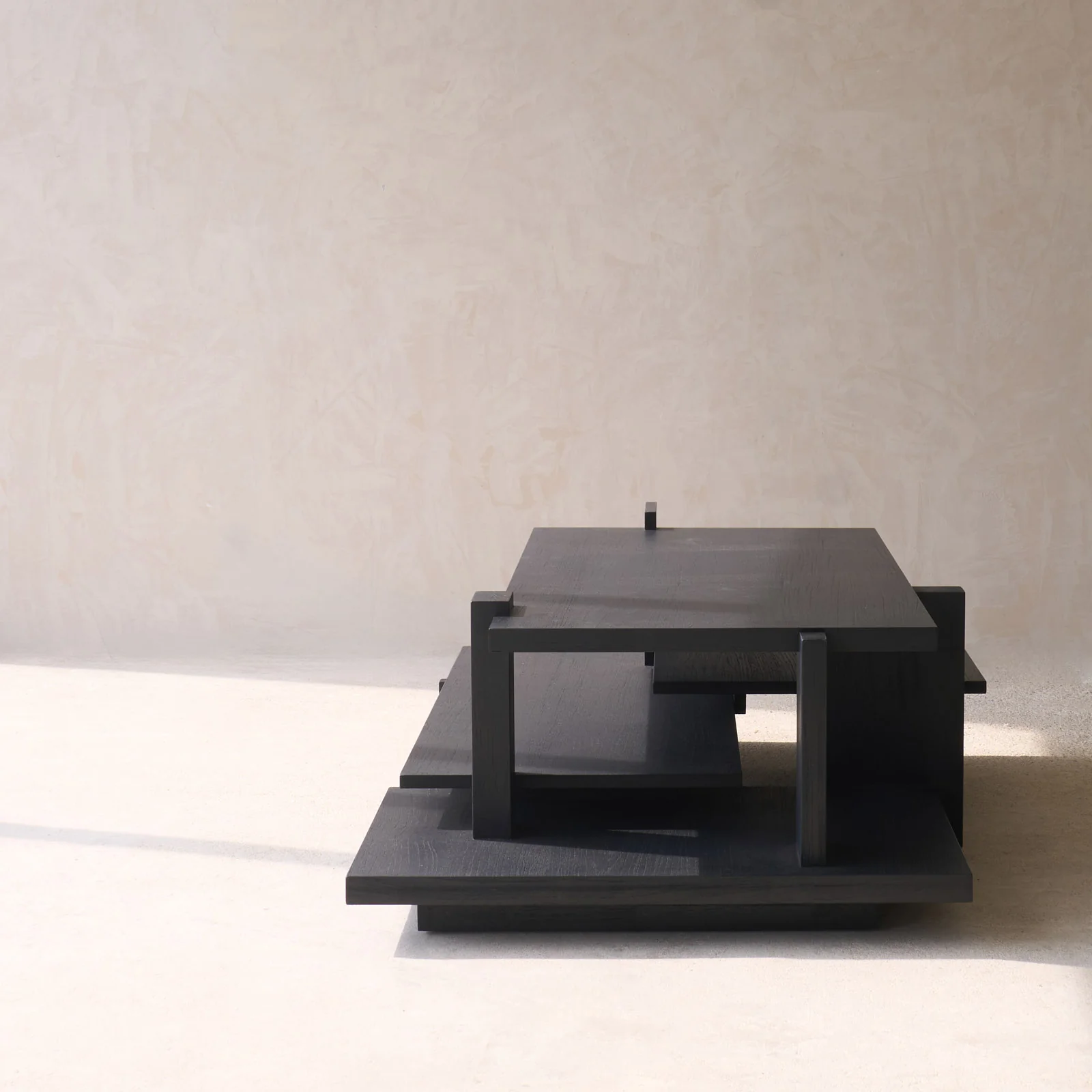 Abstract Coffee Table | Teak - Black - Image 5