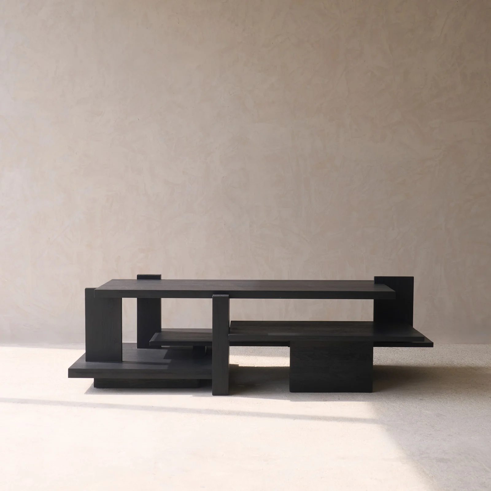 Abstract Coffee Table | Teak - Black - Image 6