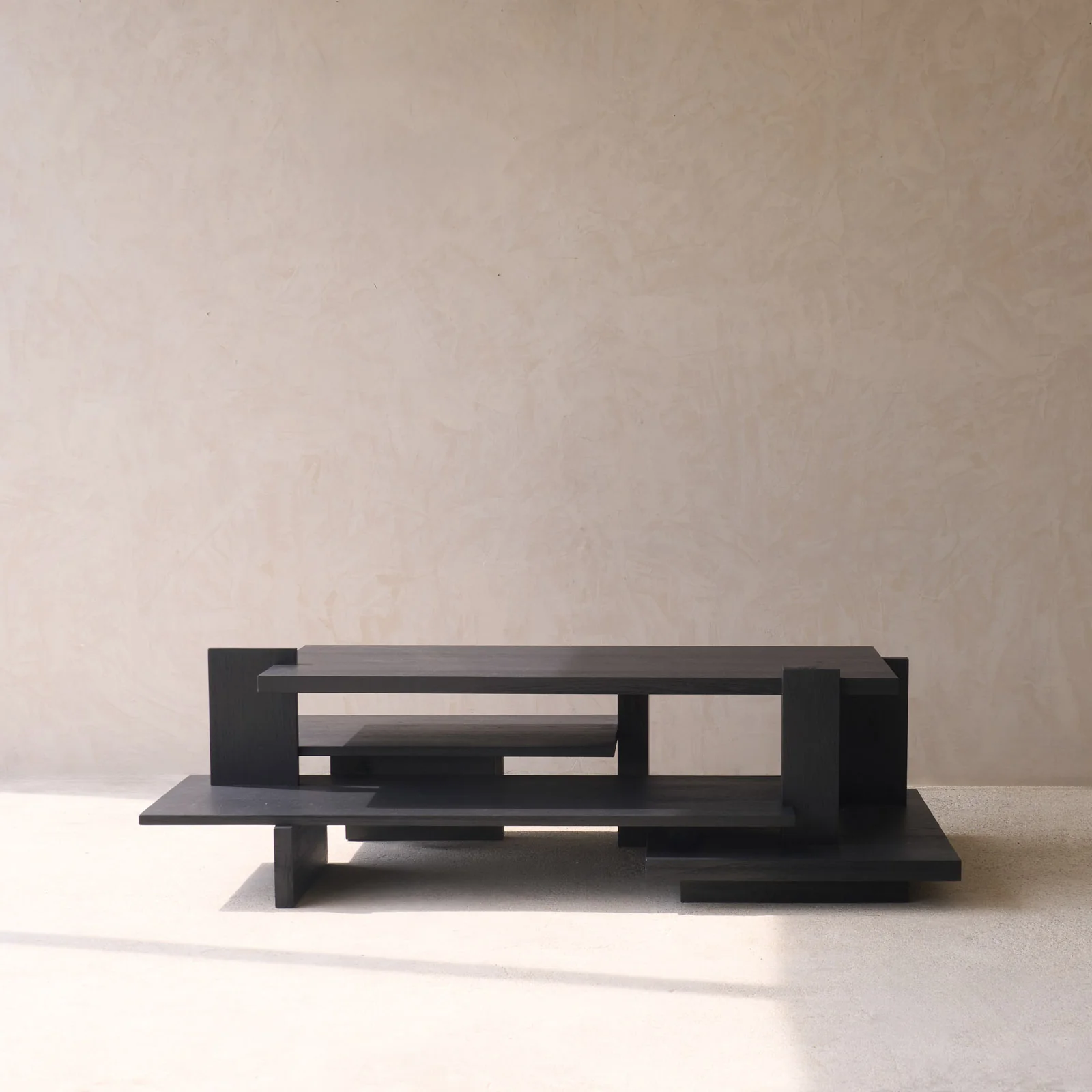 Abstract Coffee Table | Teak - Black - Image 8