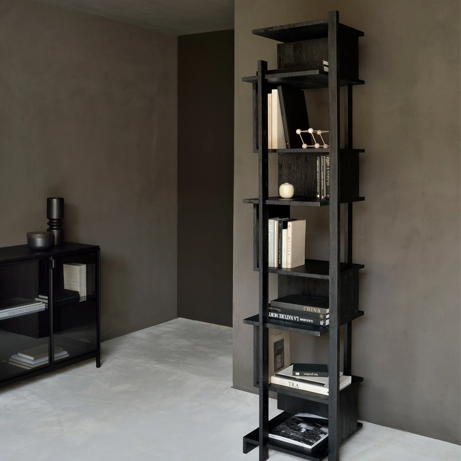 Abstract Column | Teak - Black (203cm)