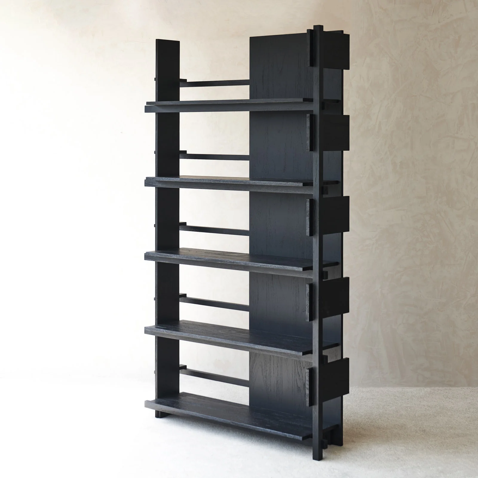 Abstract Rack | Teak - Black (210cm) - Image 3
