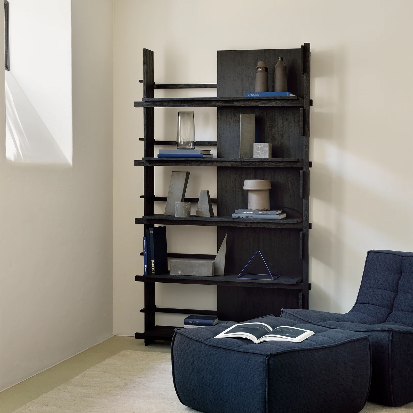 Abstract Rack | Teak - Black (210cm) - Image 7