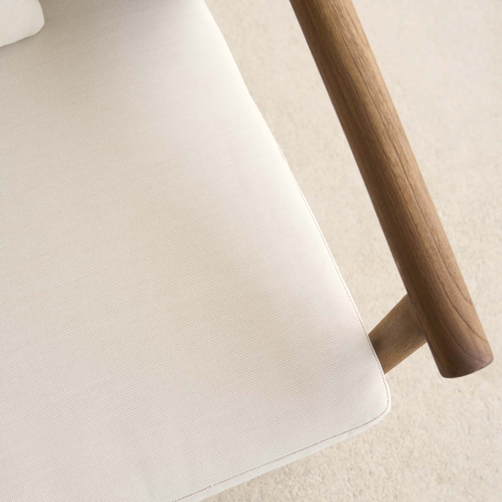 Aiko Outdoor Sofa | White Shell Frame with Sand Cushions - Image 11