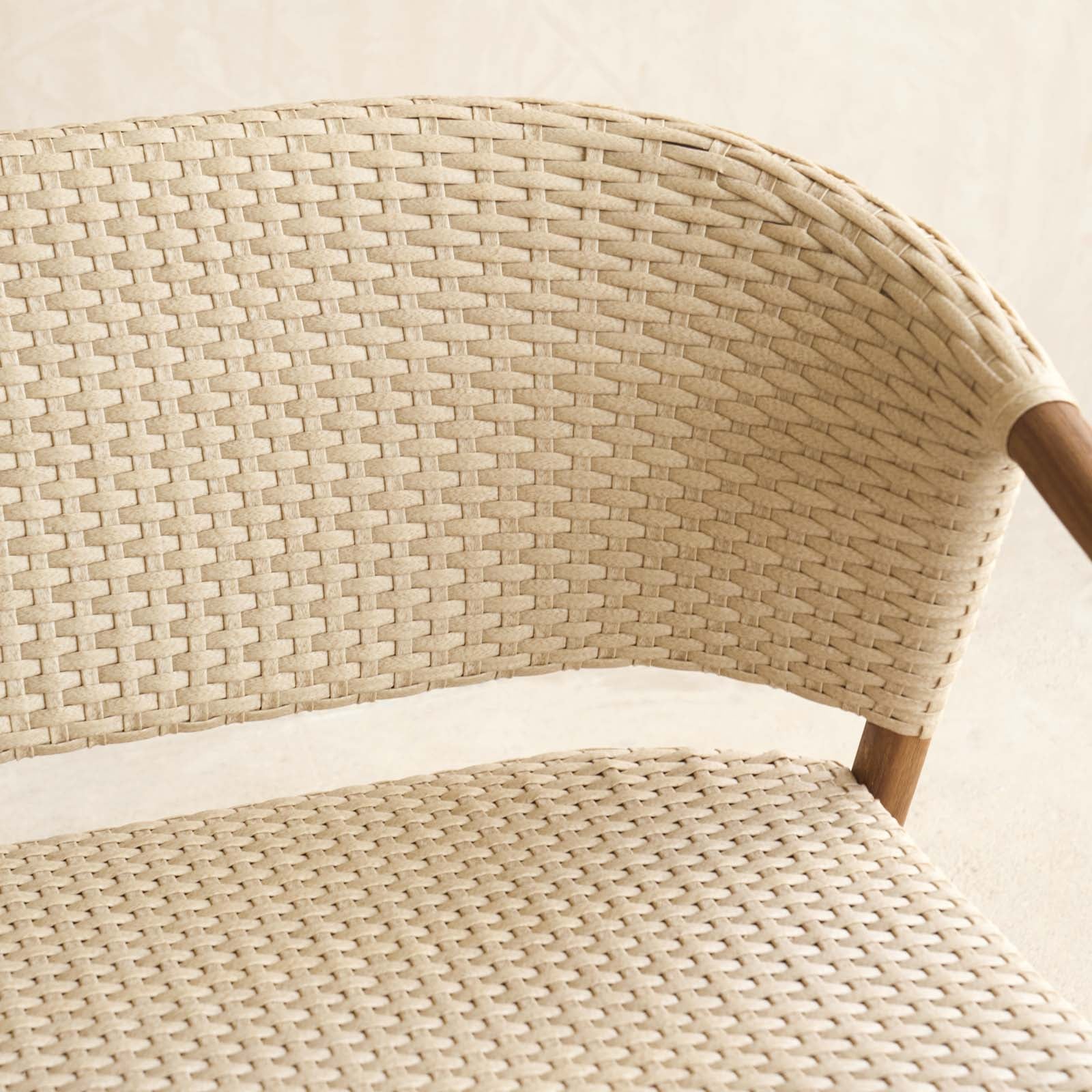 Aiko Outdoor Sofa | White Shell Frame with Sand Cushions - Image 2
