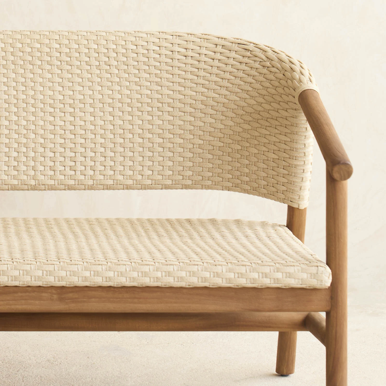 Aiko Outdoor Sofa | White Shell Frame with Sand Cushions - Image 5