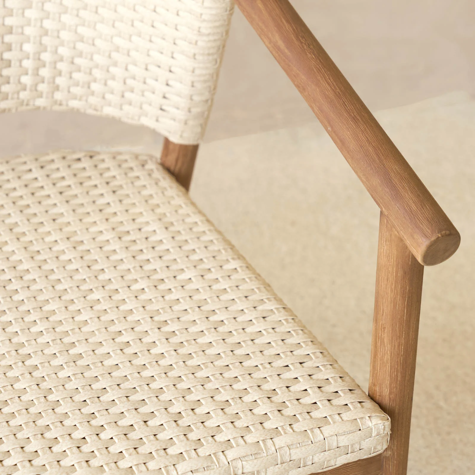 Aiko Outdoor Sofa | White Shell Frame with Sand Cushions - Image 9