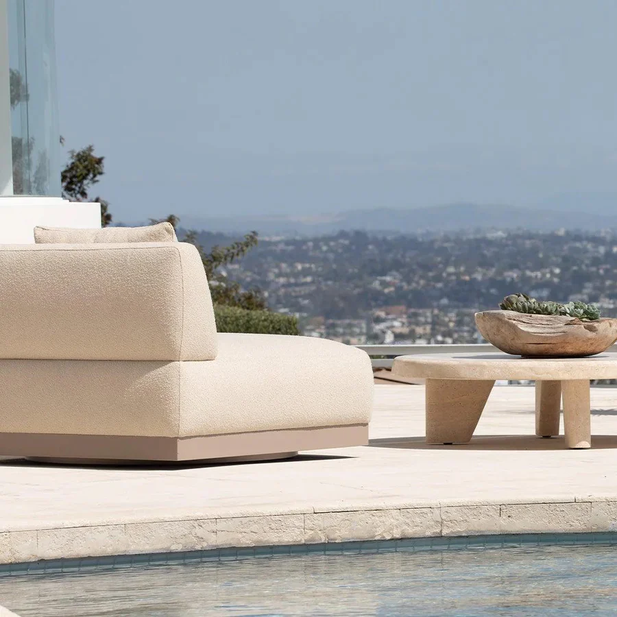 Amalfi Outdoor Armchair | Taupe Frame - Sand (104cm) - Image 7