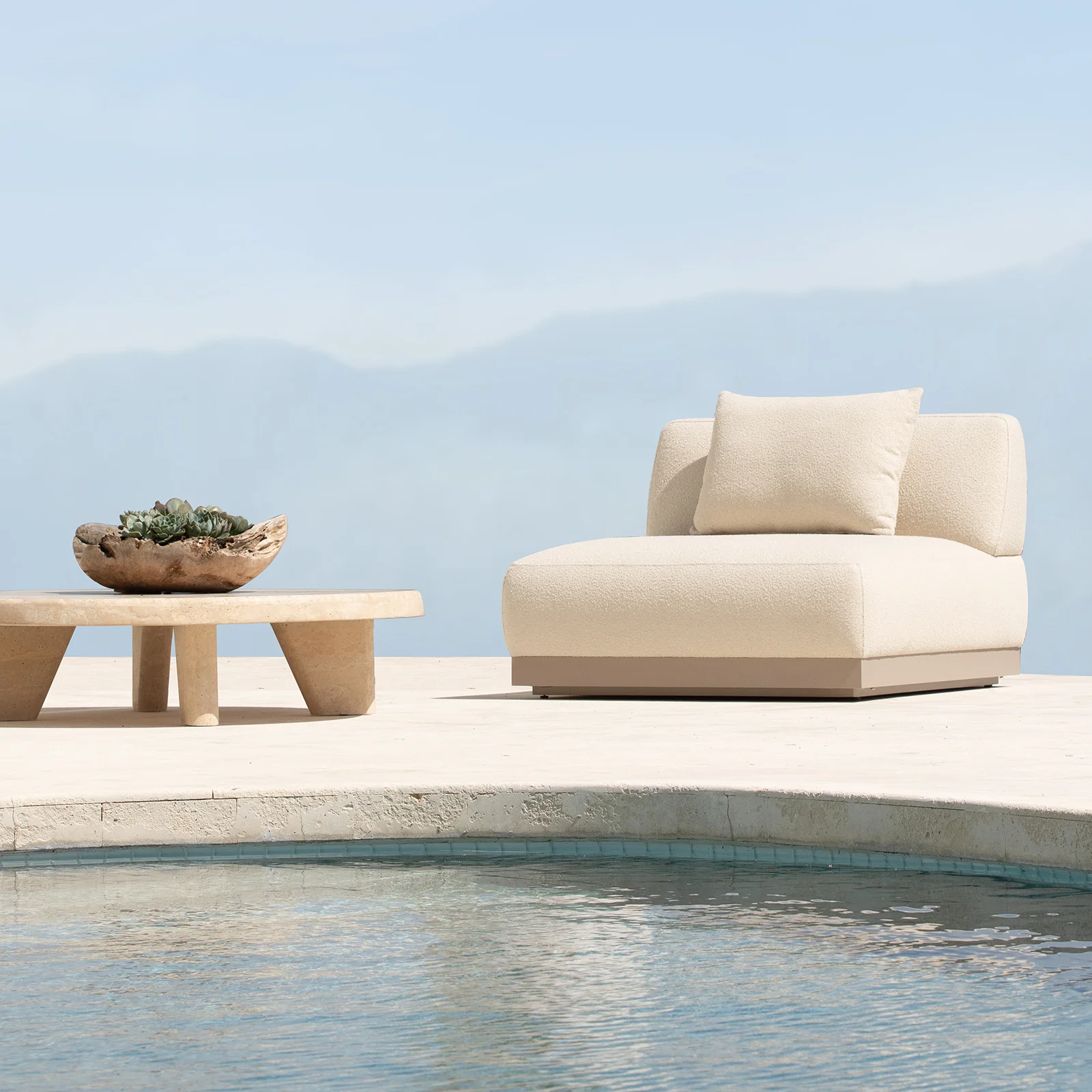 Amalfi Outdoor Armchair | Taupe Frame - Sand (104cm) - Image 8