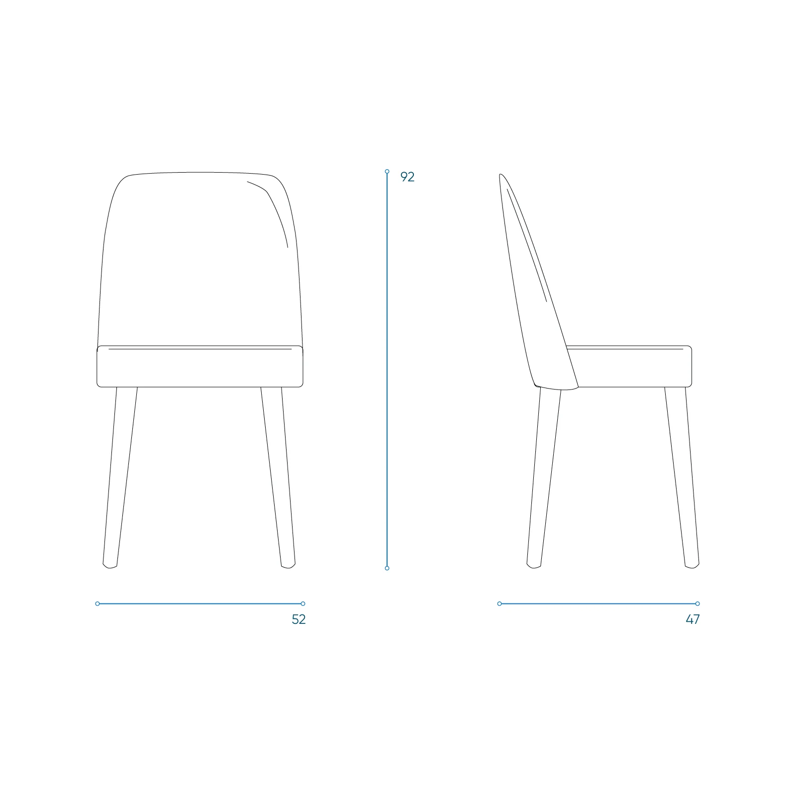 Andy Dining Chair | Oak - Wheat - Image 6