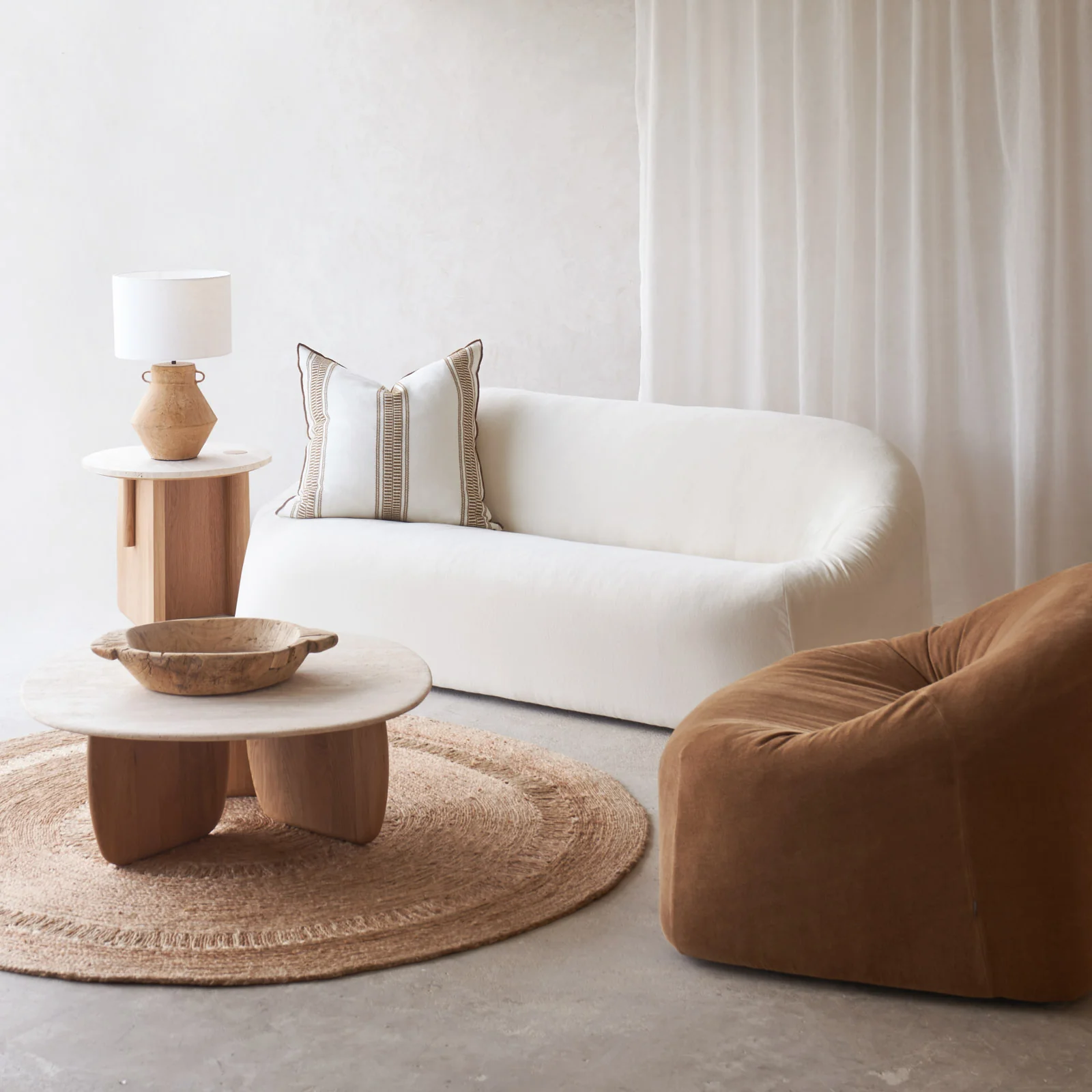 Arbor Fabric Sofa | 2.5 Seater - Blanc (190cm) - Image 4