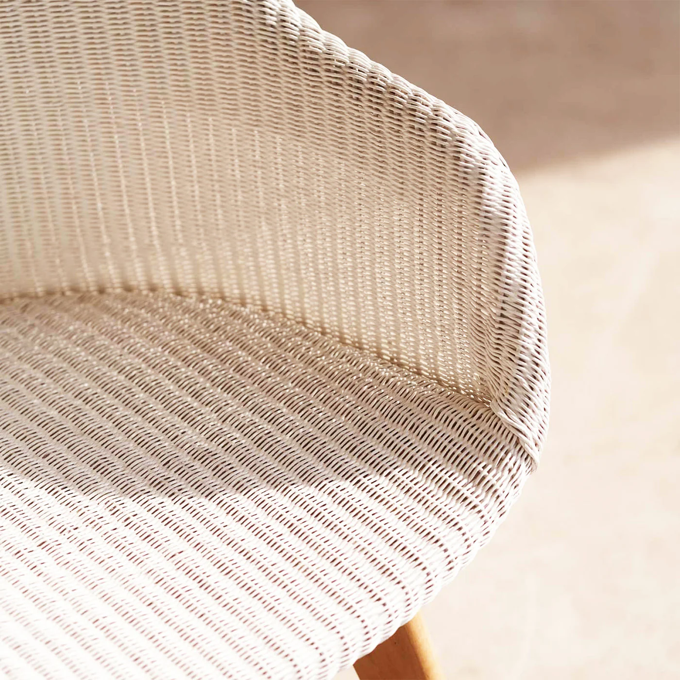 Avril Counter Stool | Teak Frame - Pure White - Image 7