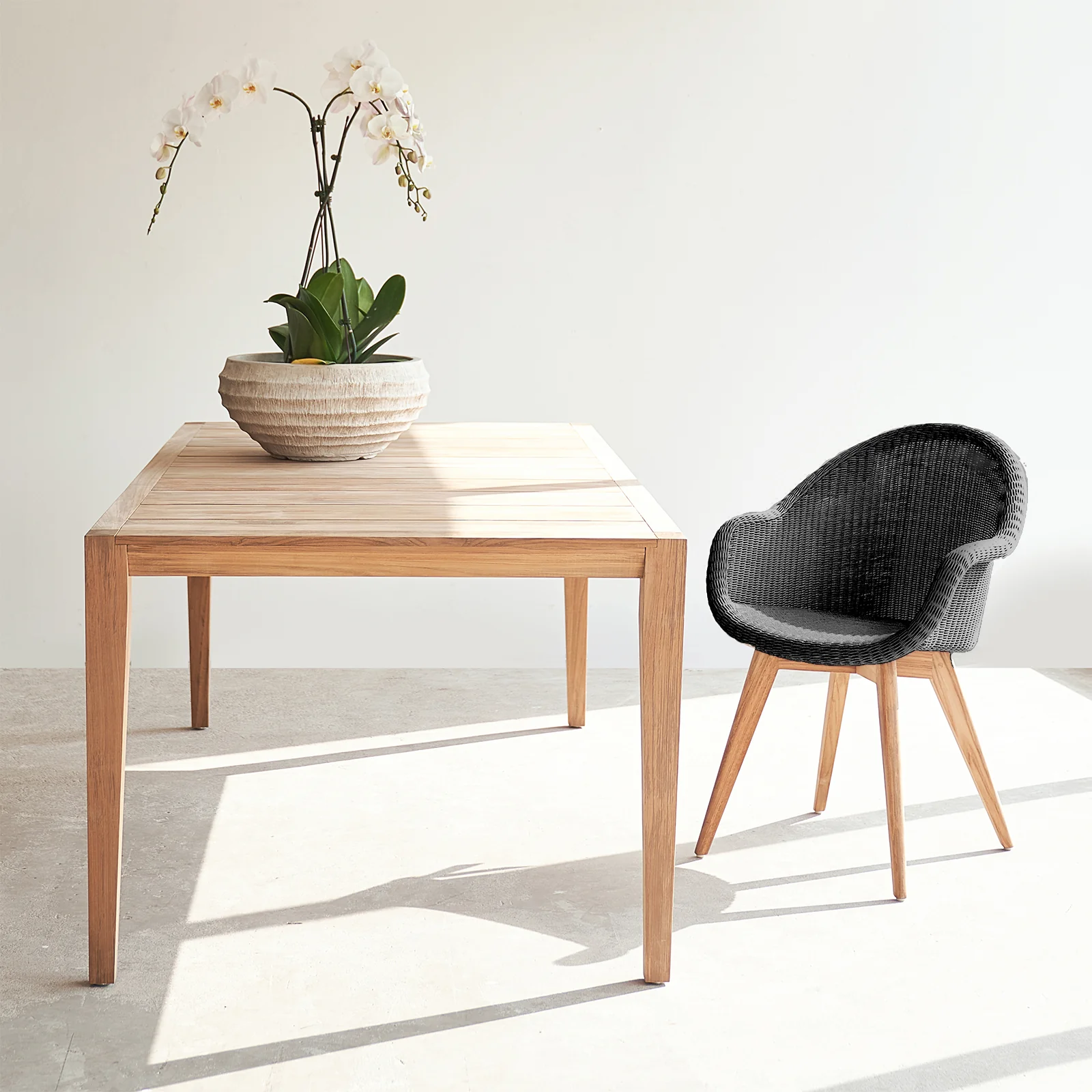 Avril Dining Chair | Teak - Dark Grey Wash - Image 6