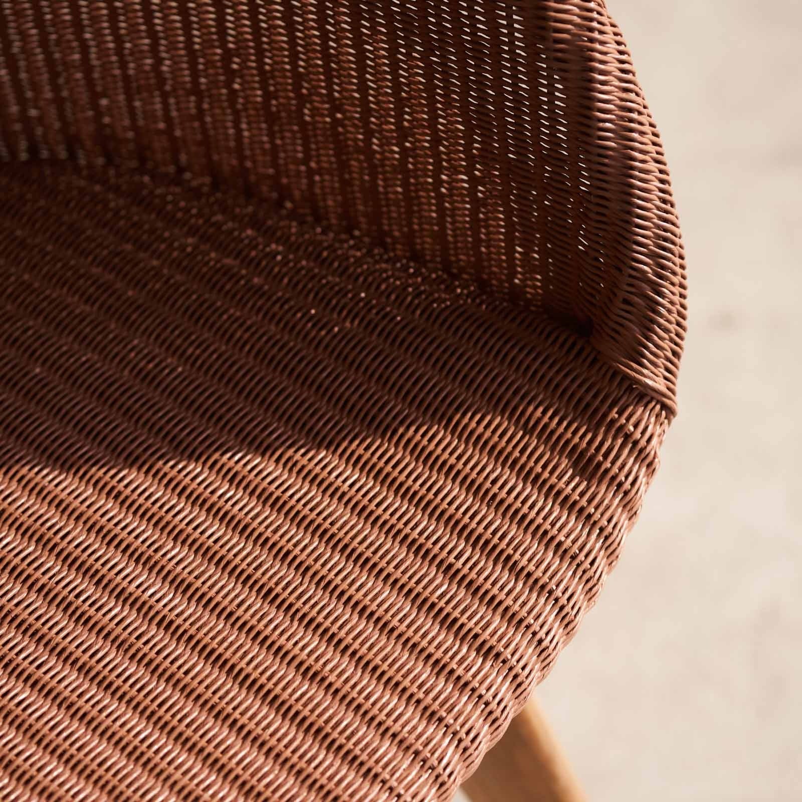 Avril Dining Chair | Teak - Dusty Coral - Image 4