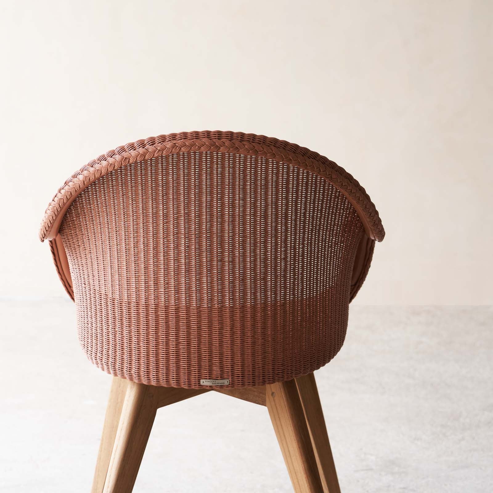 Avril Dining Chair | Teak - Dusty Coral - Image 5