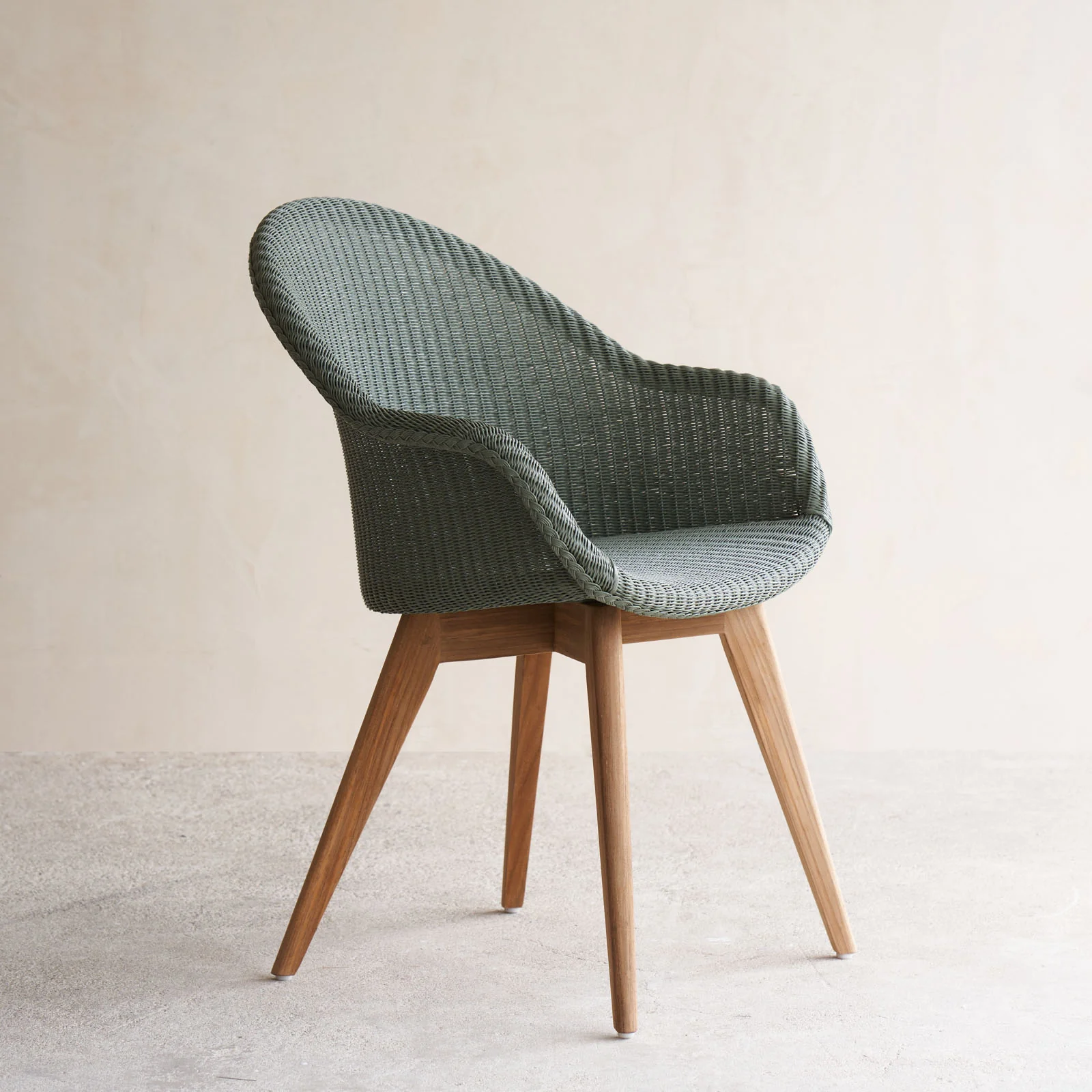 Avril Dining Chair | Teak - Dusty Green - Image 3