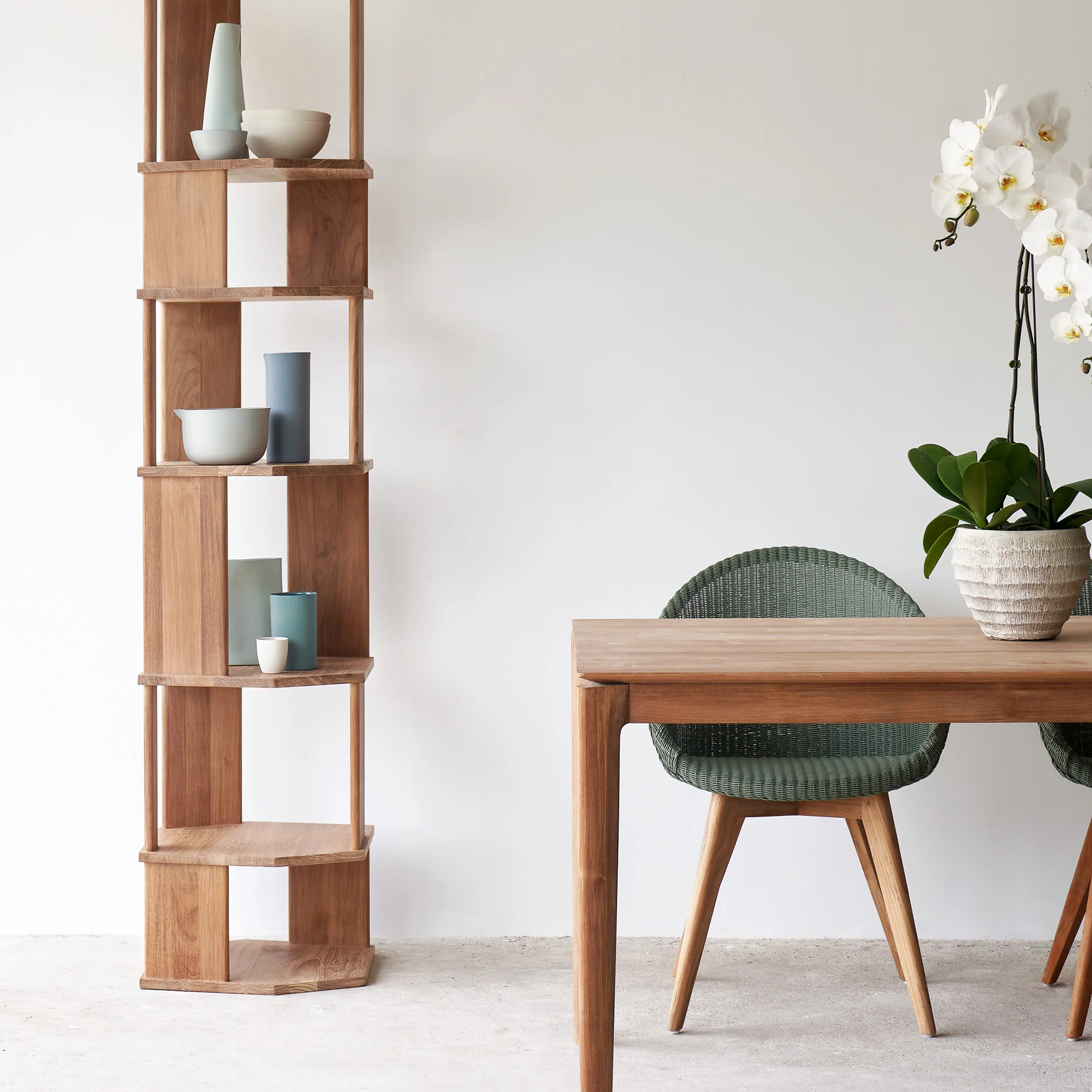 Avril Dining Chair | Teak - Dusty Green - Image 7