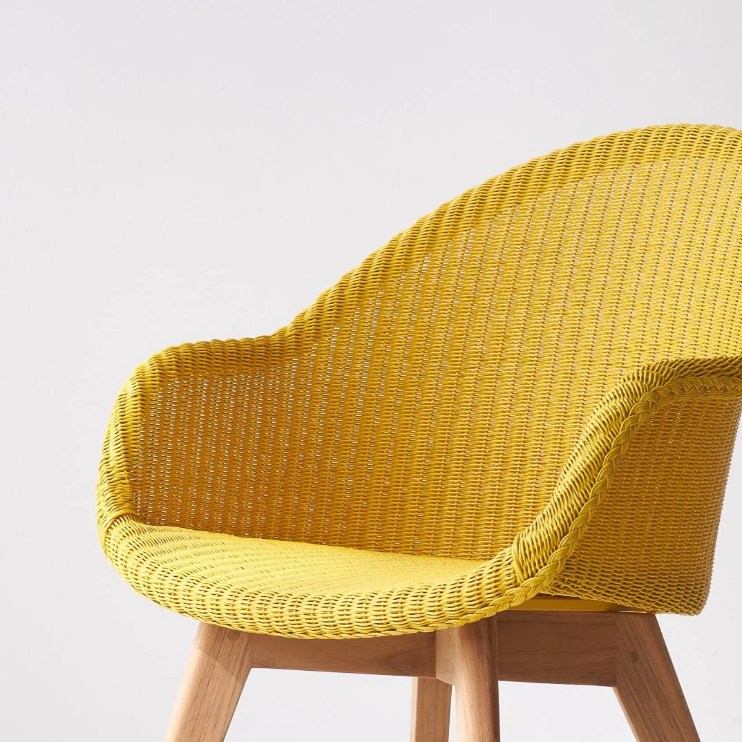 Avril Dining Chair | Teak - Yellow - Image 4