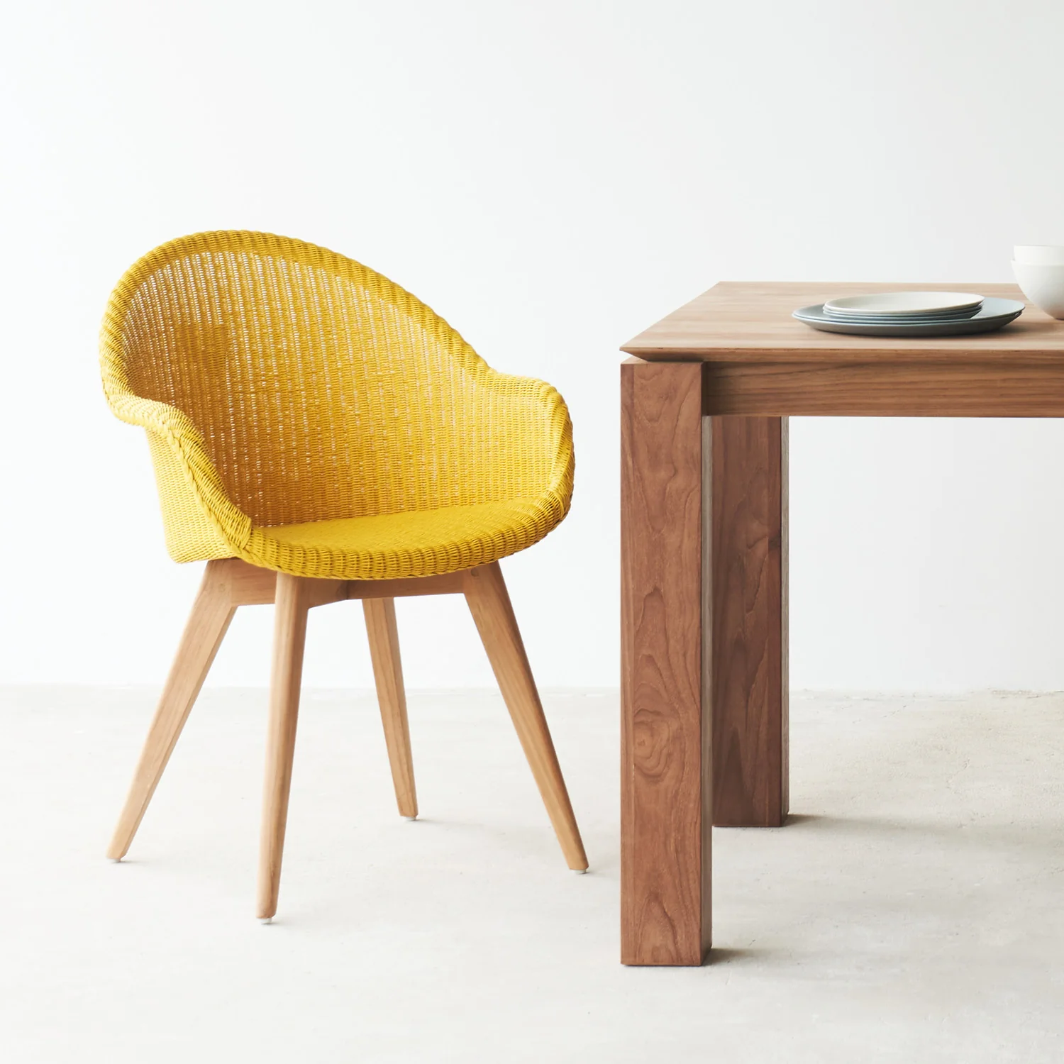 Avril Dining Chair | Teak - Yellow - Image 7