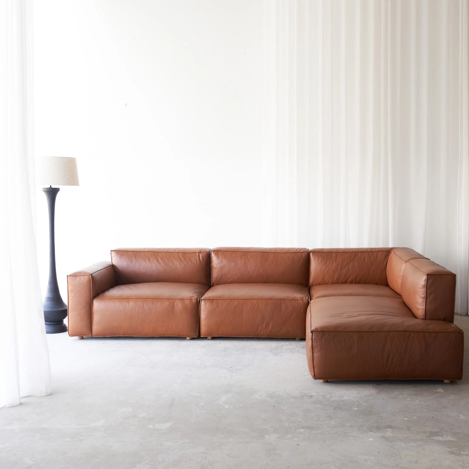 Baker L Shape Sofa | Bespoke Leather (341cm) - Image 3
