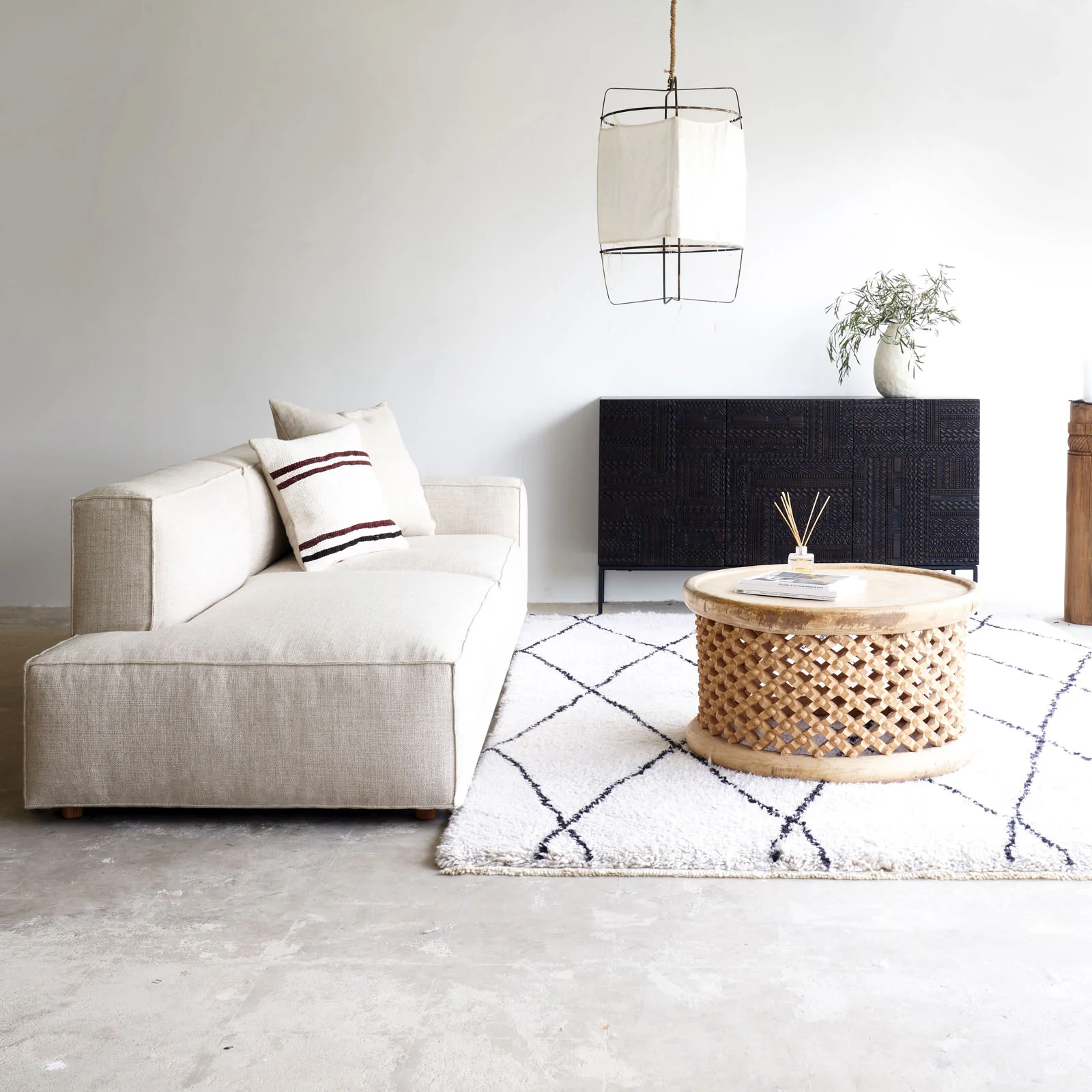 Baker Modular Sofa | Bespoke Fabric & Leather (238cm) - Image 4