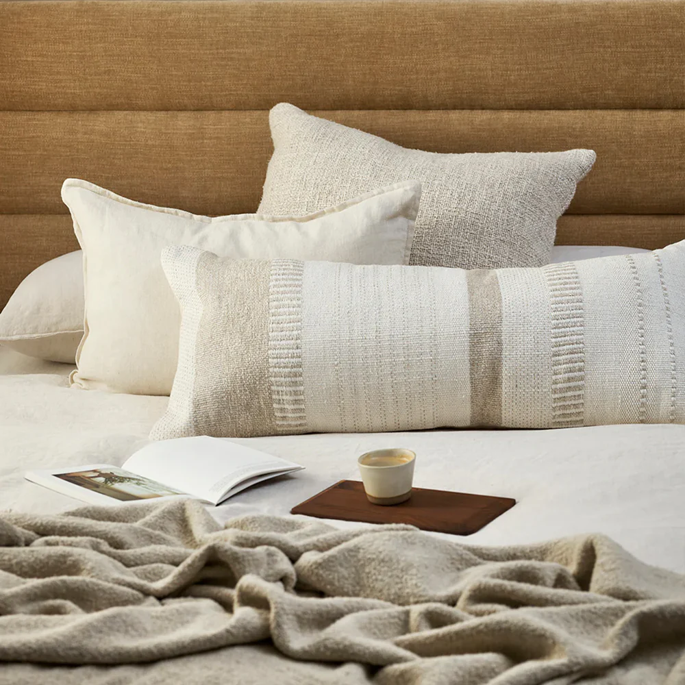 Bettie Lumbar Cushion | Oatmeal (40 x 90cm) - Image 3