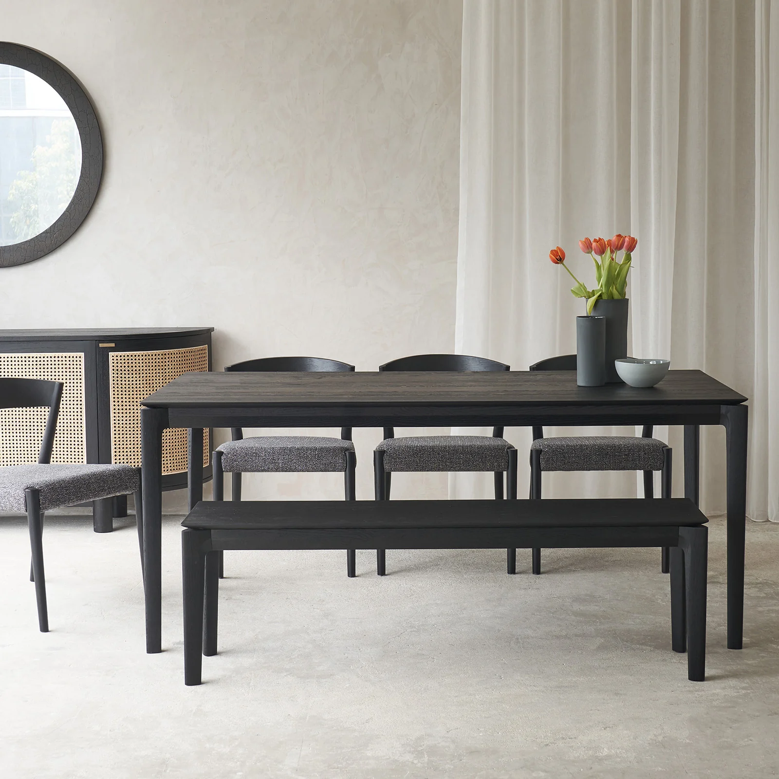 Bok Dining Table | Oak - Black - Image 3