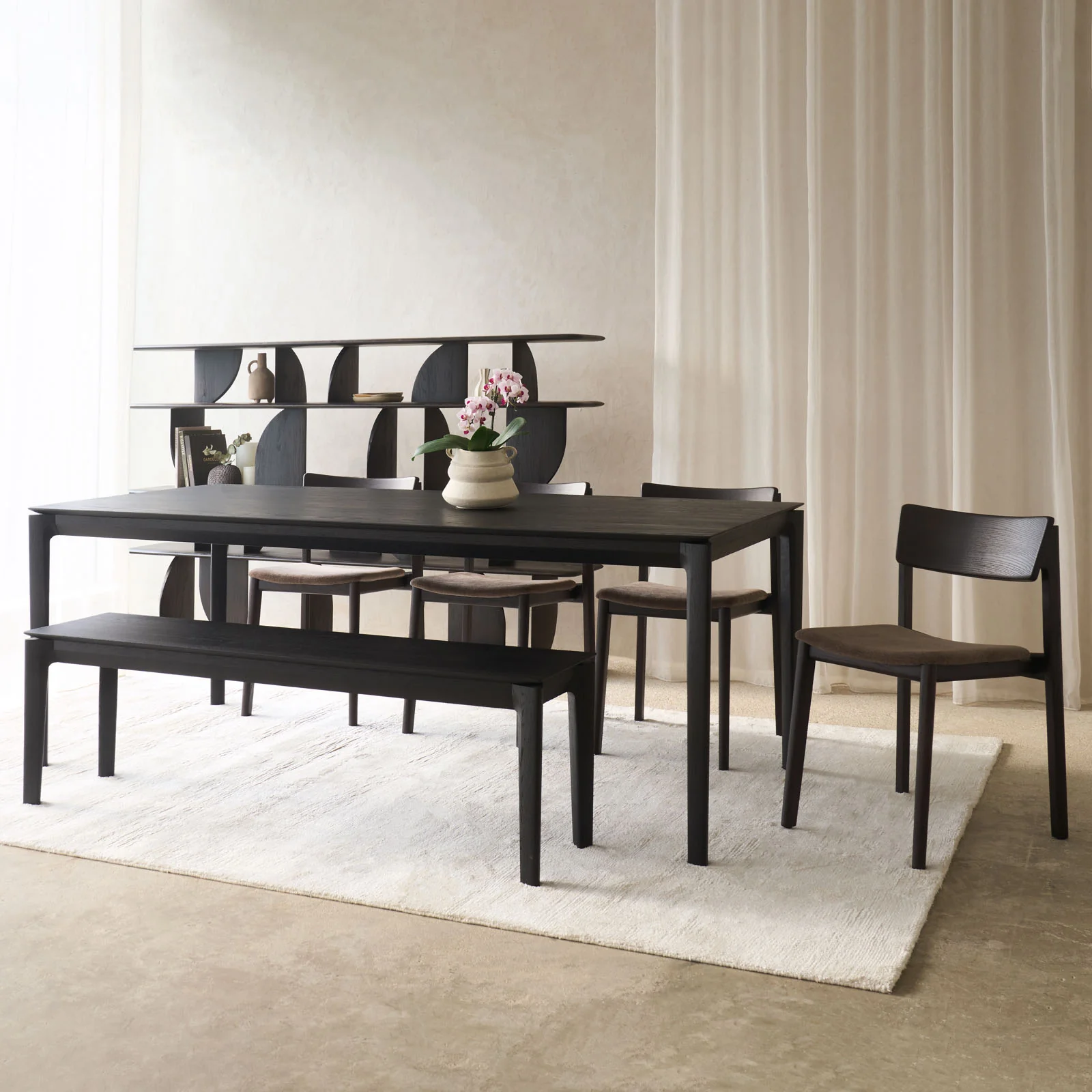 Bok Dining Table | Oak - Black - Image 7