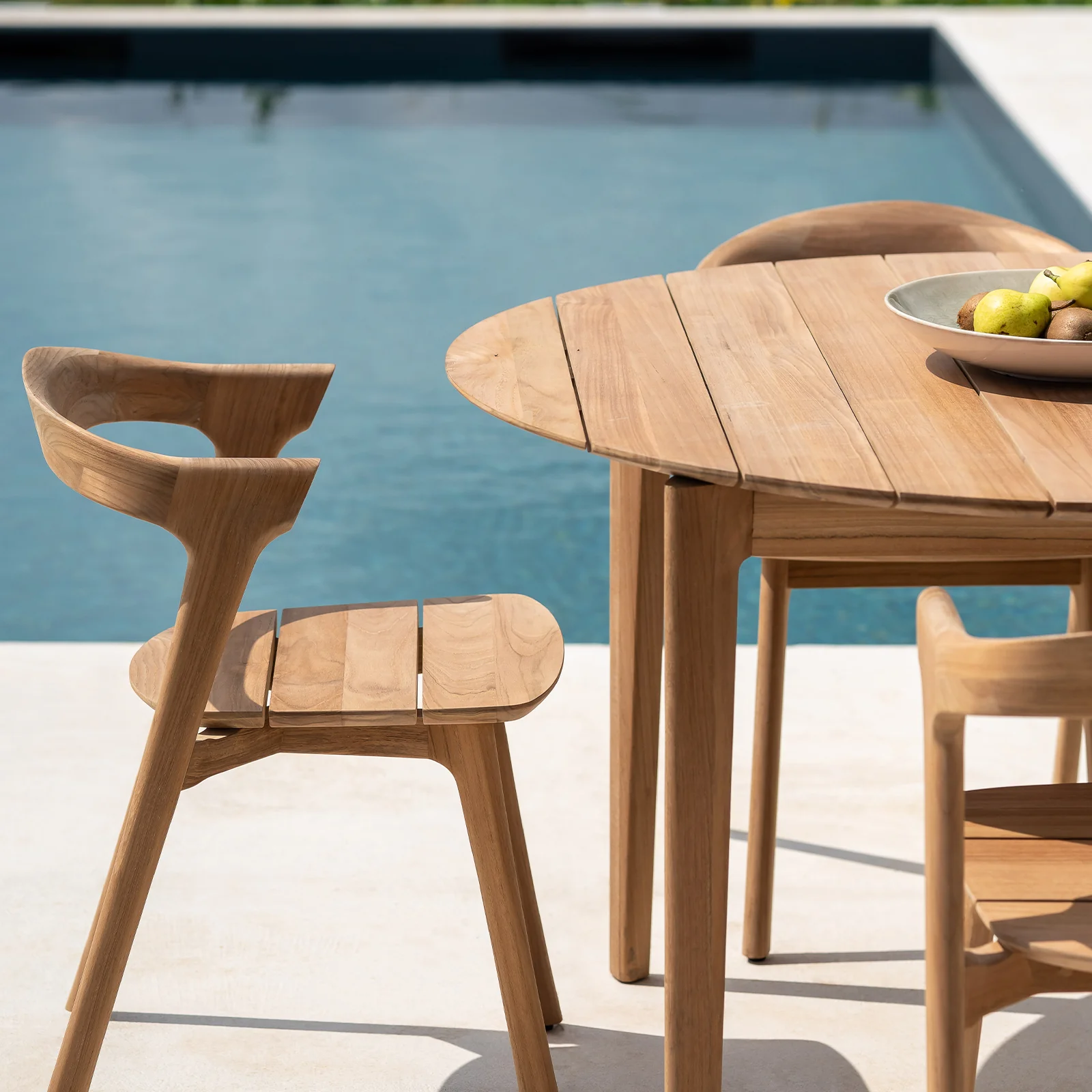 Bok Round Outdoor Dining Table | Teak - Image 3