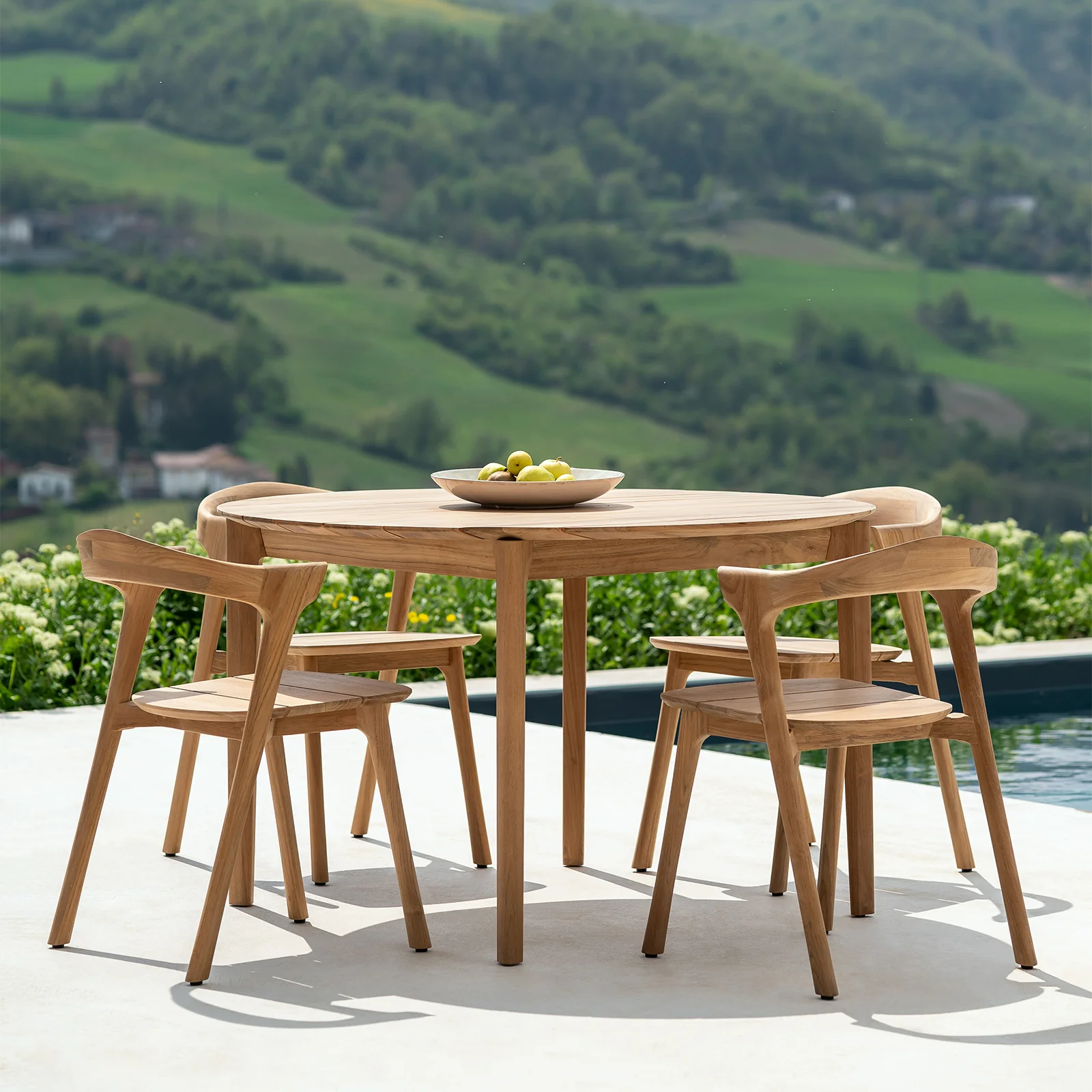 Bok Round Outdoor Dining Table | Teak - Image 4