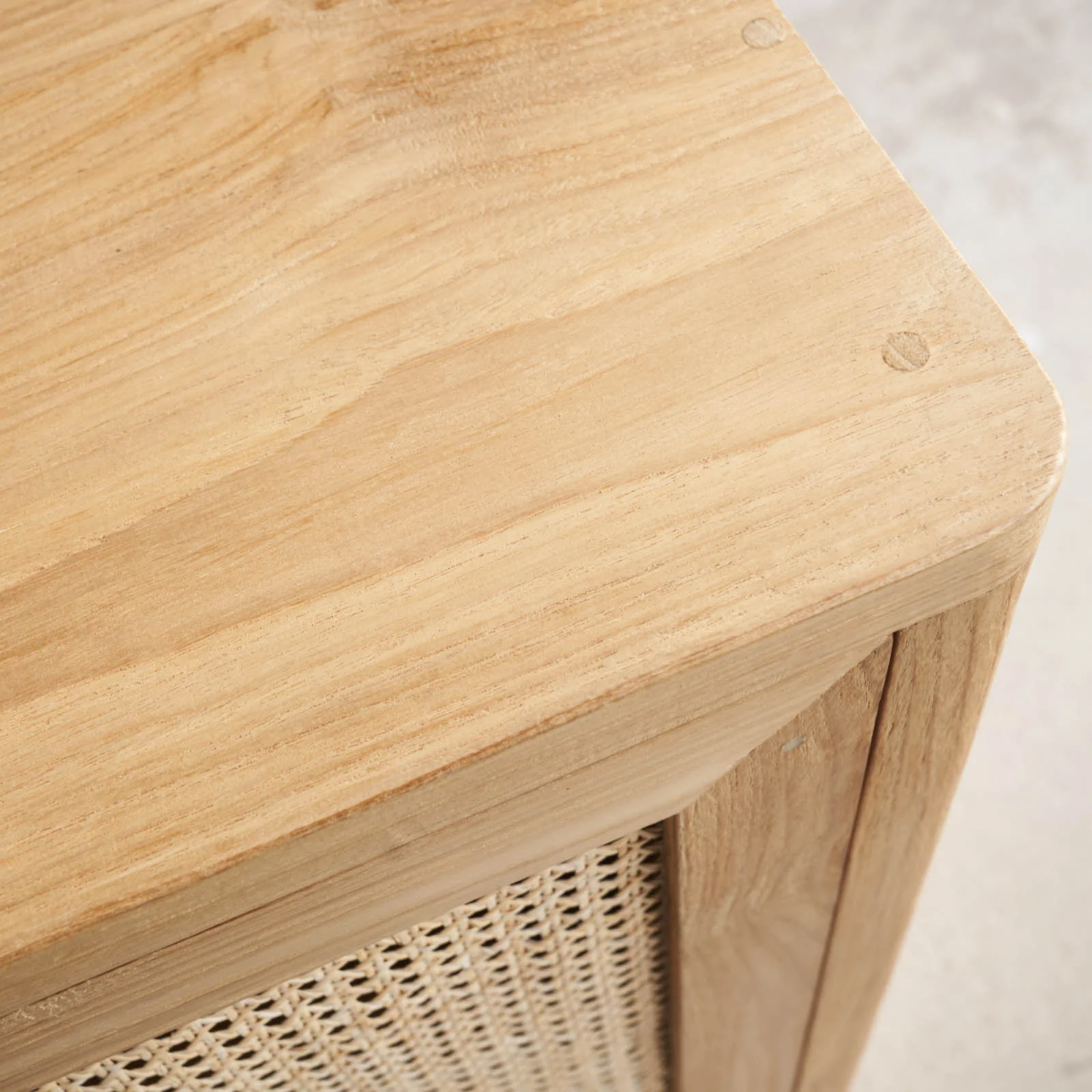 Bromo Rattan Sideboard | 4 Doors - Old Teak Natural (200cm) - Image 4