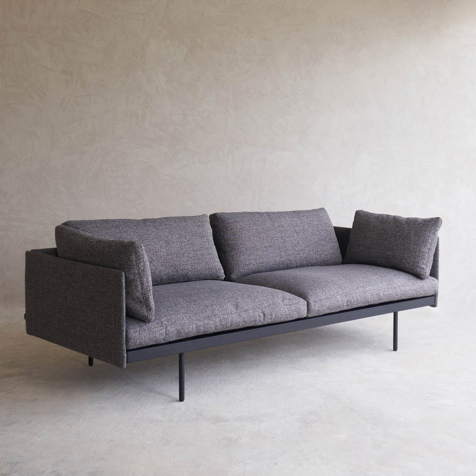 Bureau Fabric Sofa | 2.5 Seater (222cm) - Cinder - Image 5