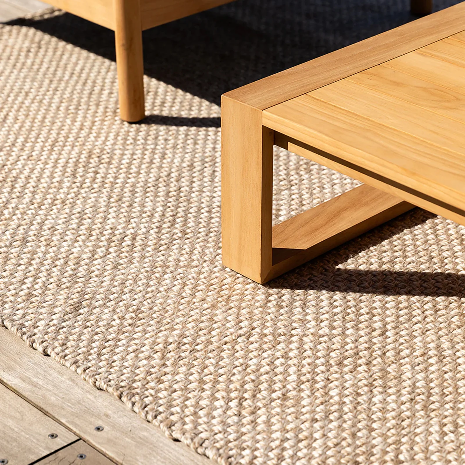 Burleigh Outdoor Floor Rug | Oatmeal - Image 4