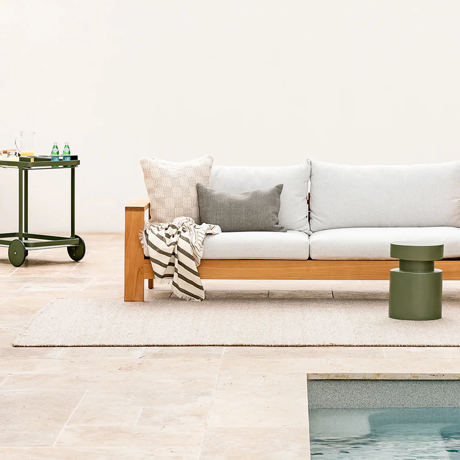 Burleigh Outdoor Floor Rug | Oatmeal - Image 7