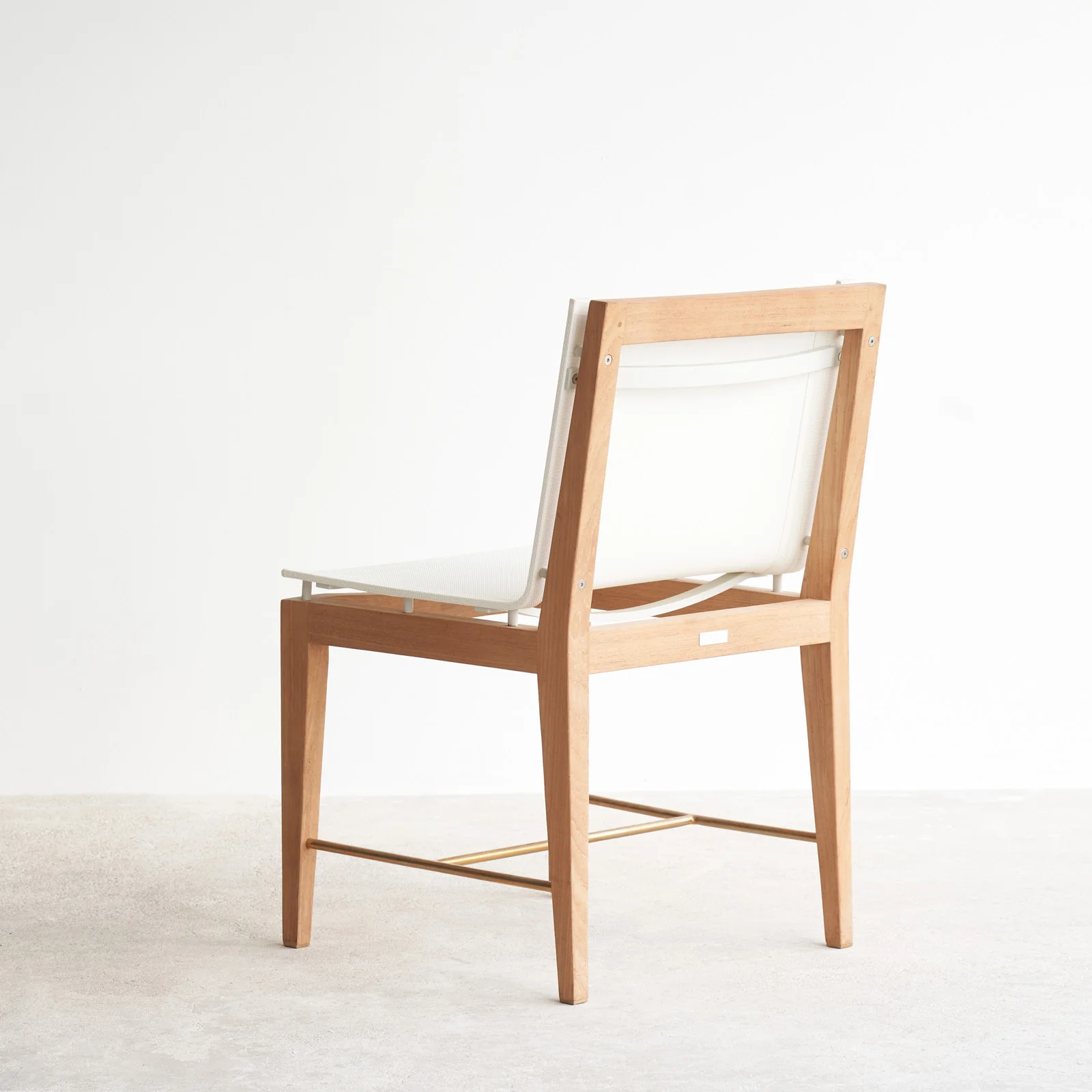 Byron Outdoor Dining Chair | Teak - White - Image 5