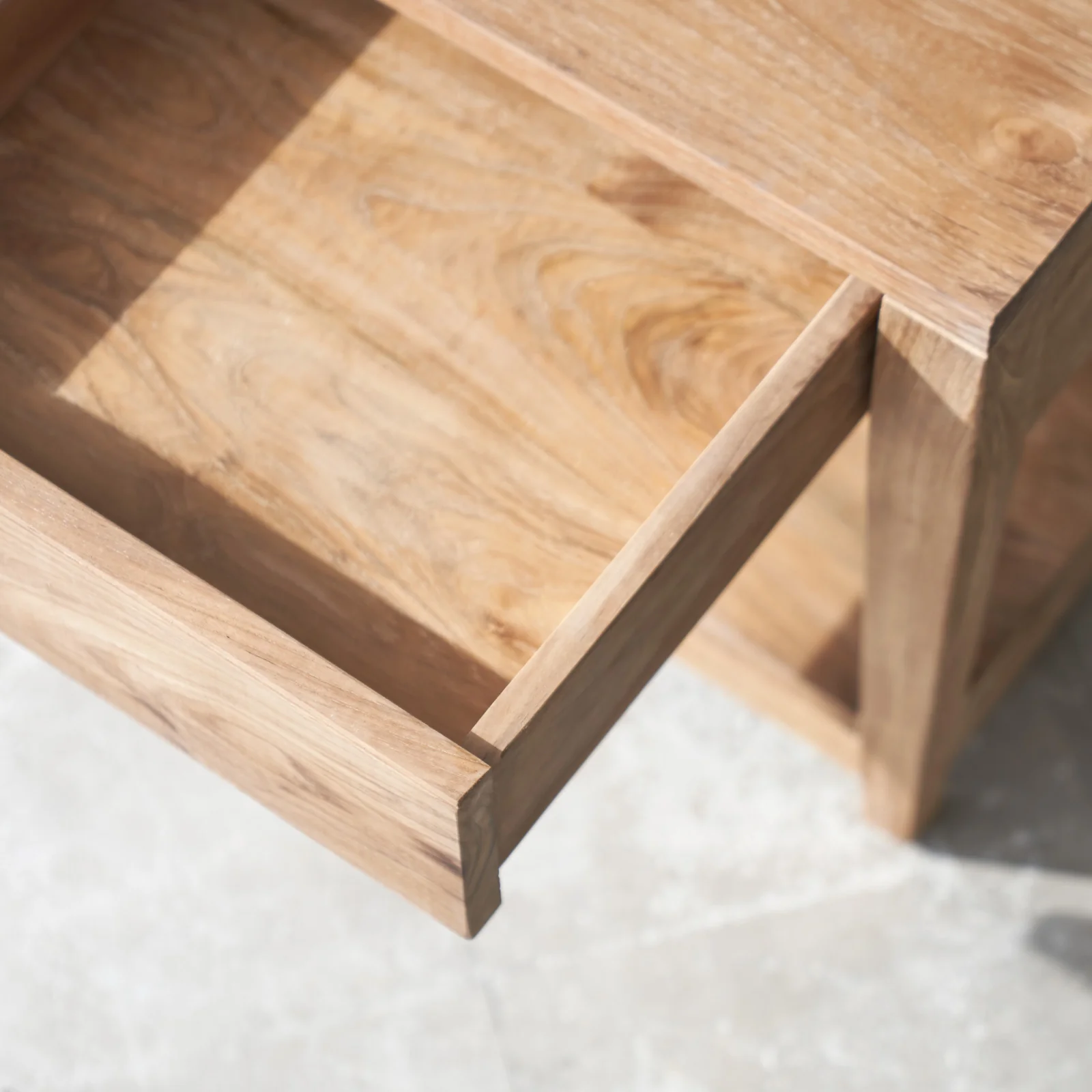Catalina Bedside Table | Teak (44cm) - Image 4