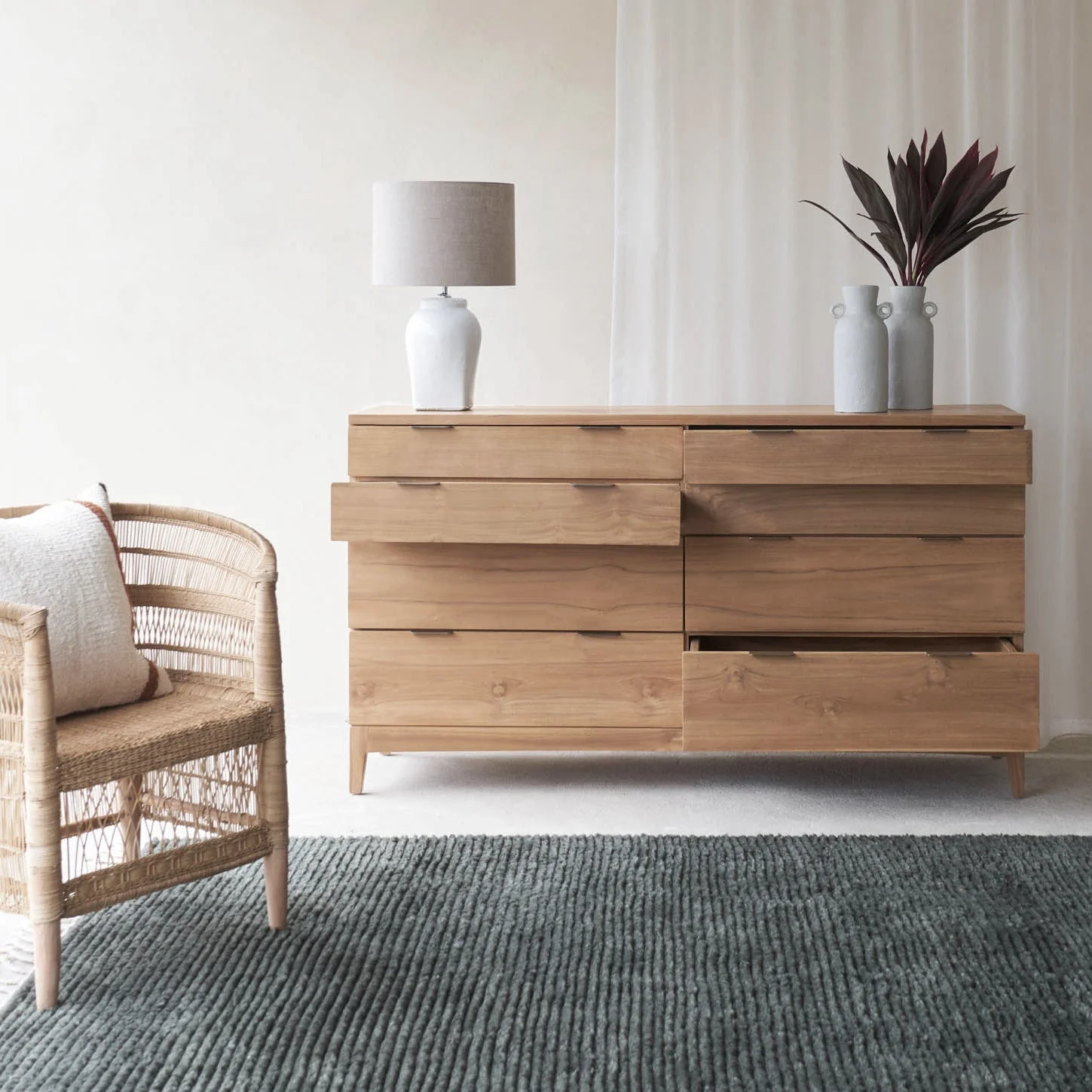 Catalina Chest of Drawers | Teak (160cm) - Image 7