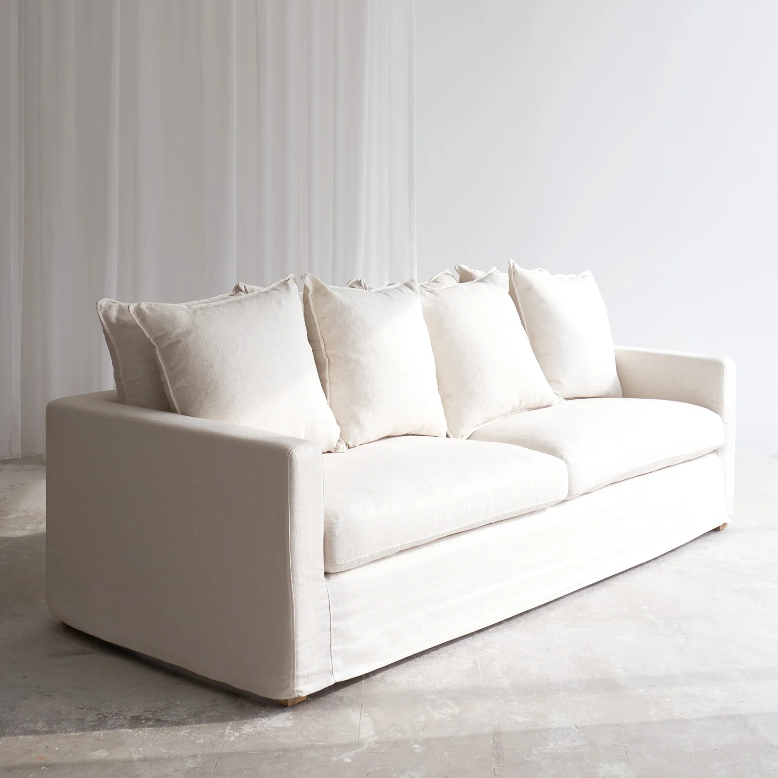 Charlie Fabric Sofa | 3 Seater - Oatmeal (230cm) - Image 4