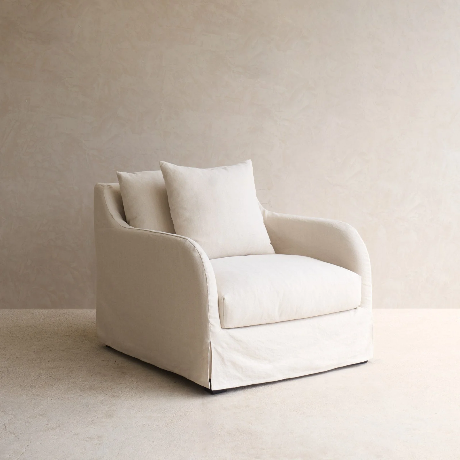 Corte Fabric Armchair | Ecru (87cm) - Image 5