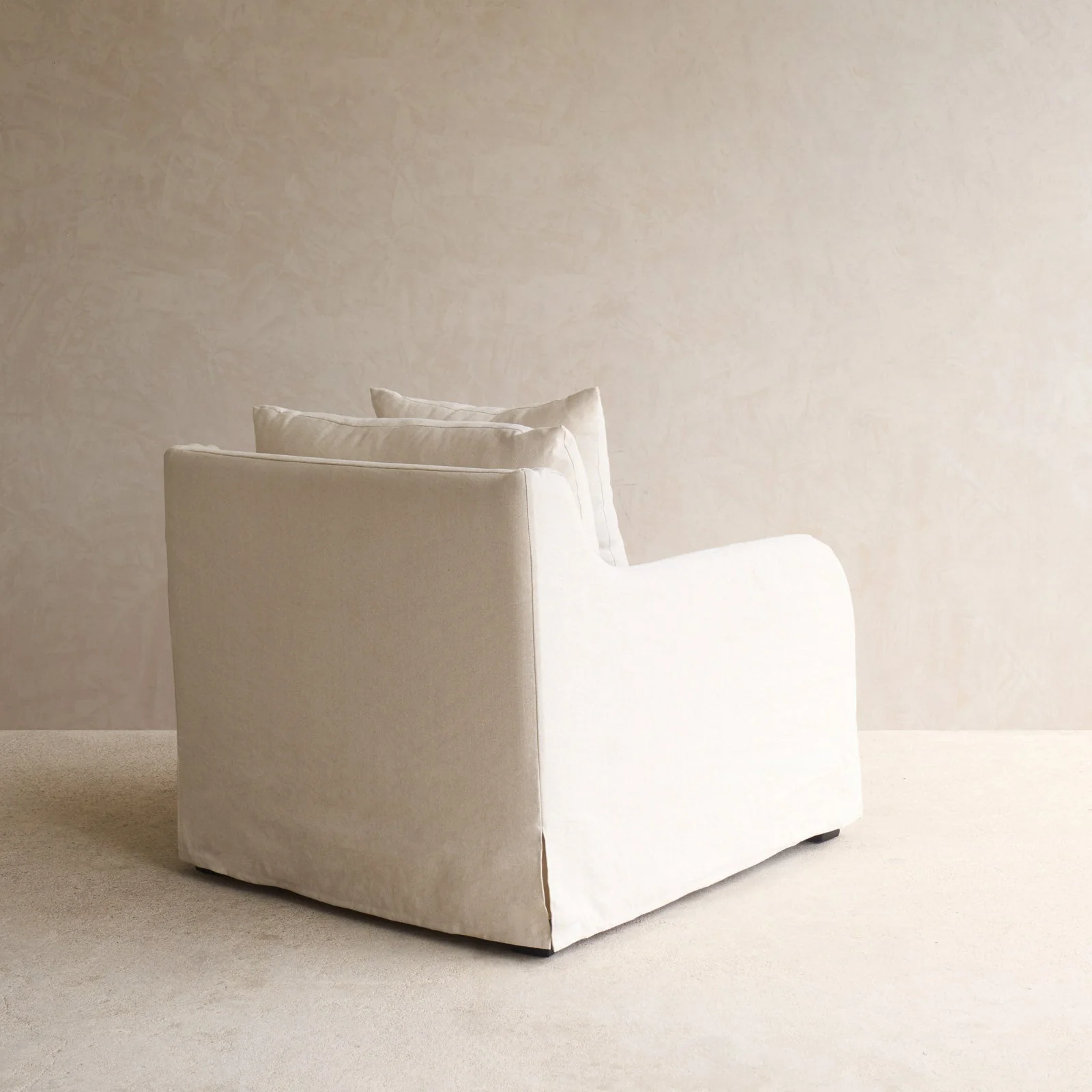 Corte Fabric Armchair | Ecru (87cm) - Image 7