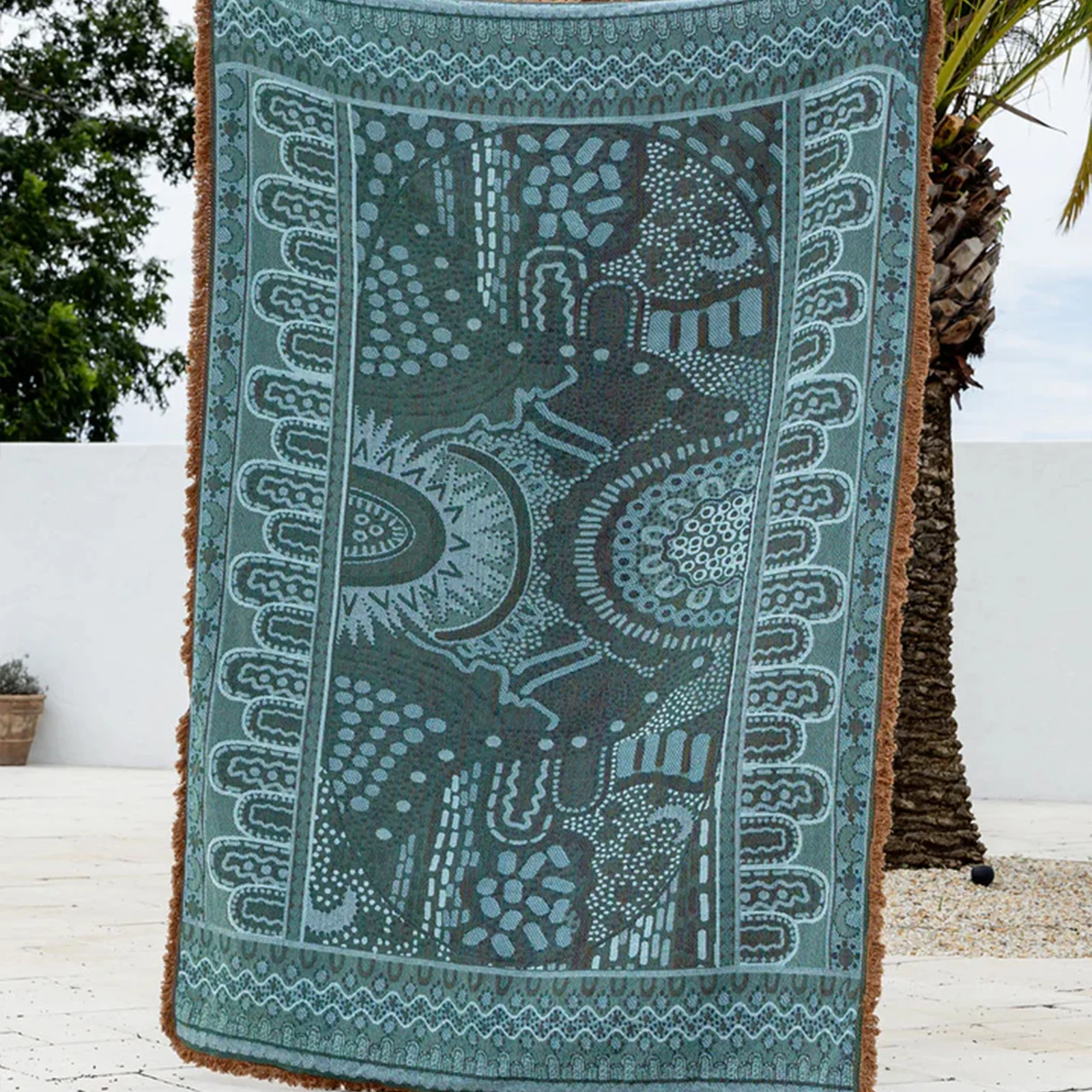 Cotton Throw | Brown Alkira (220cm) - Image 4