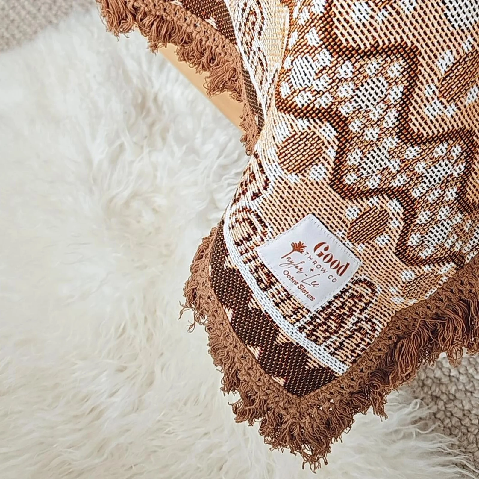 Cotton Throw | Brown Alkira (220cm) - Image 5