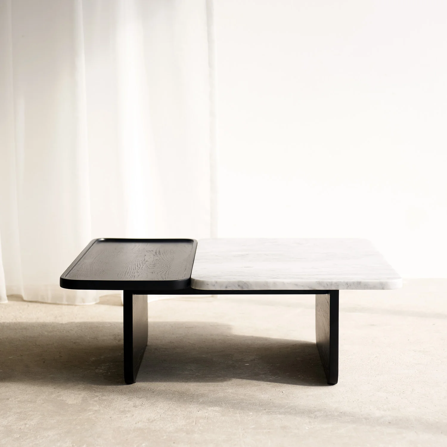 Duo Coffee Table | Marble & Oak - Image 10