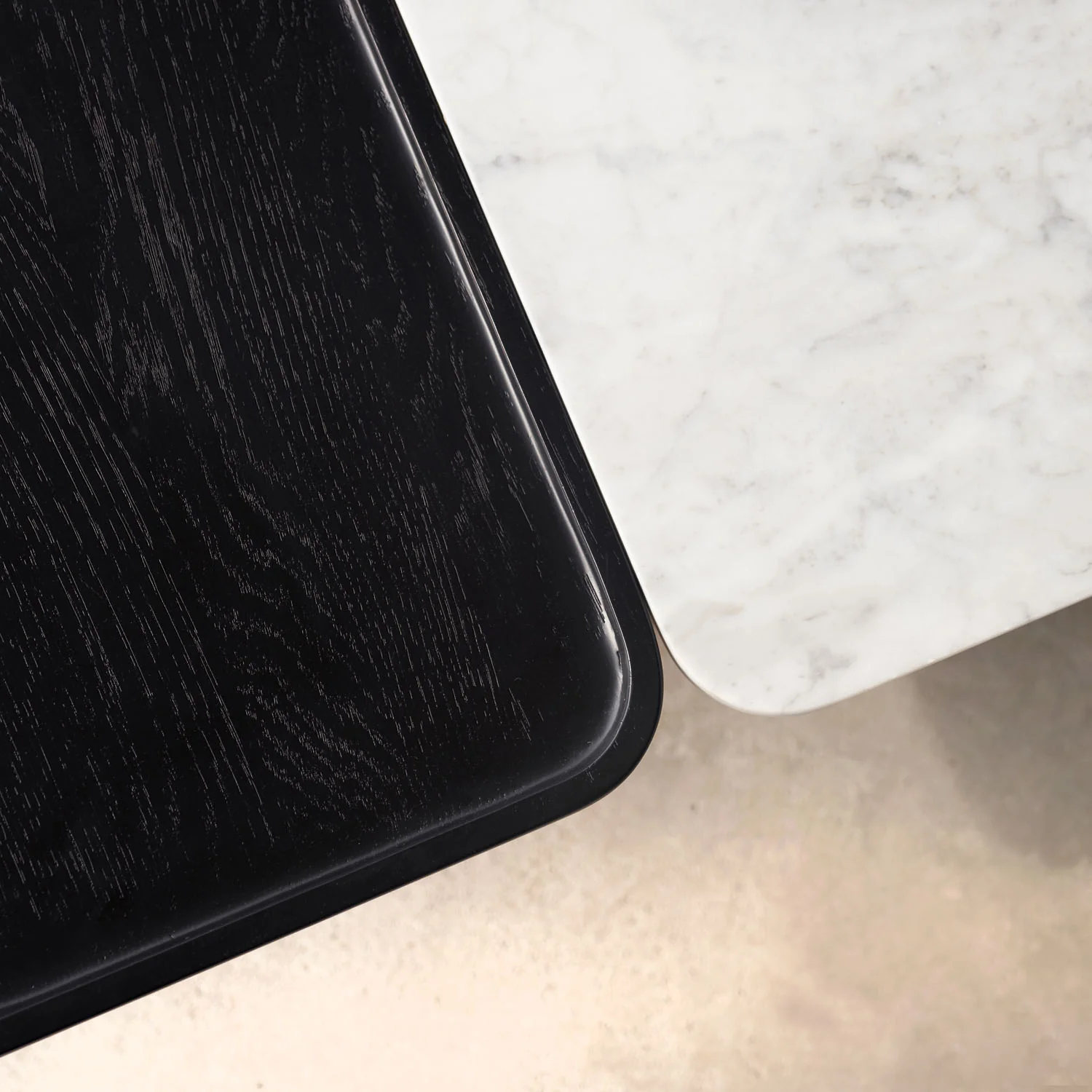 Duo Coffee Table | Marble & Oak - Image 11