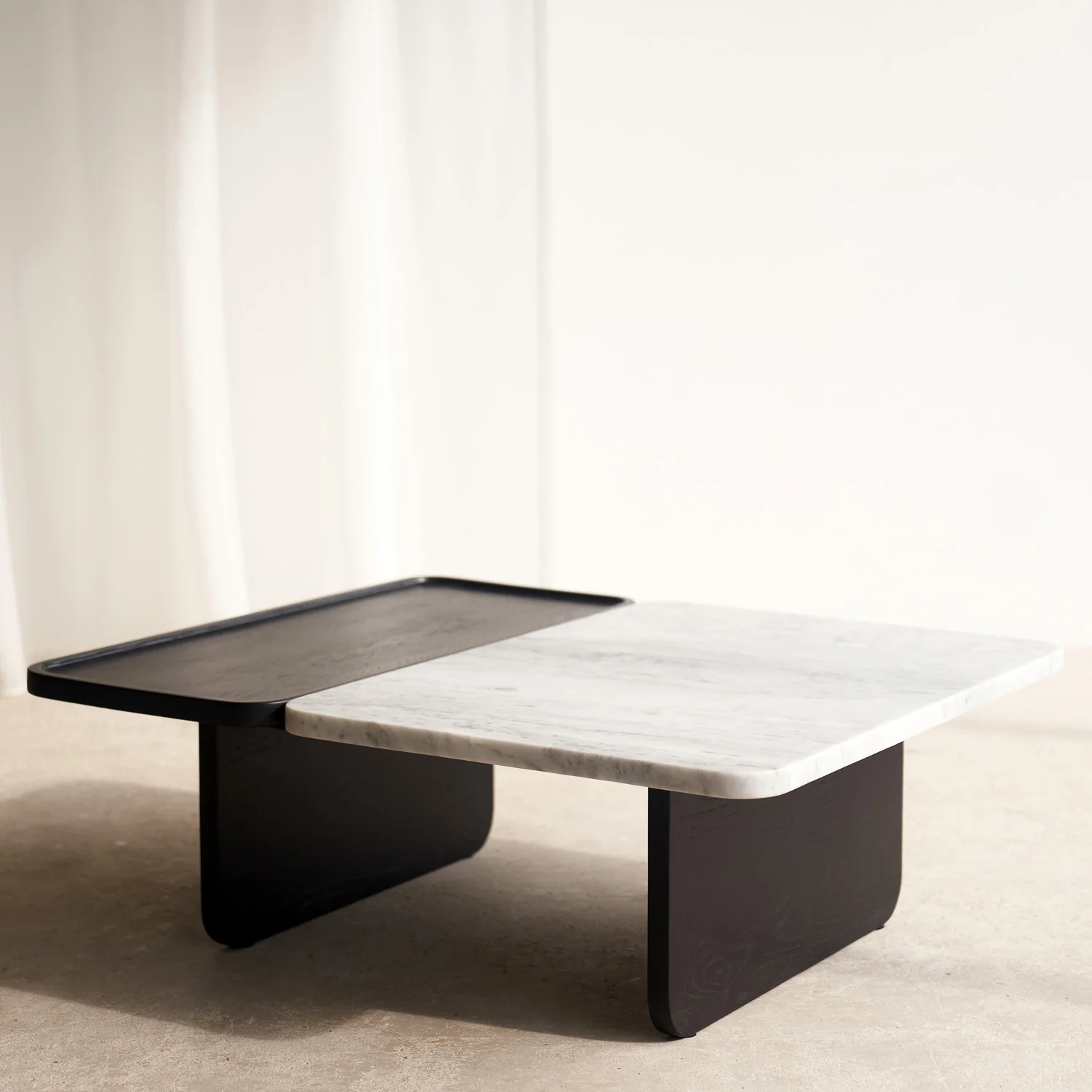 Duo Coffee Table | Marble & Oak - Image 12