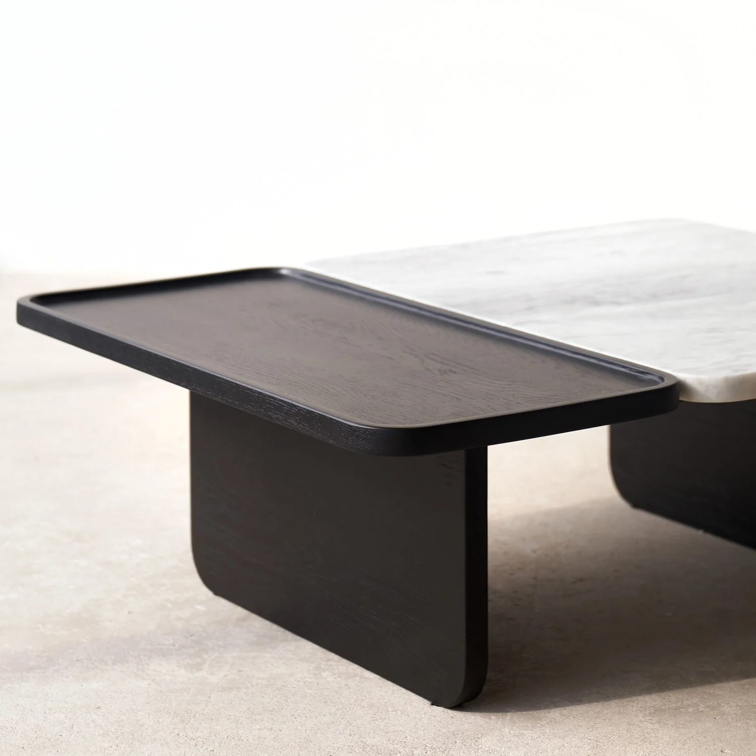 Duo Coffee Table | Marble & Oak - Image 14