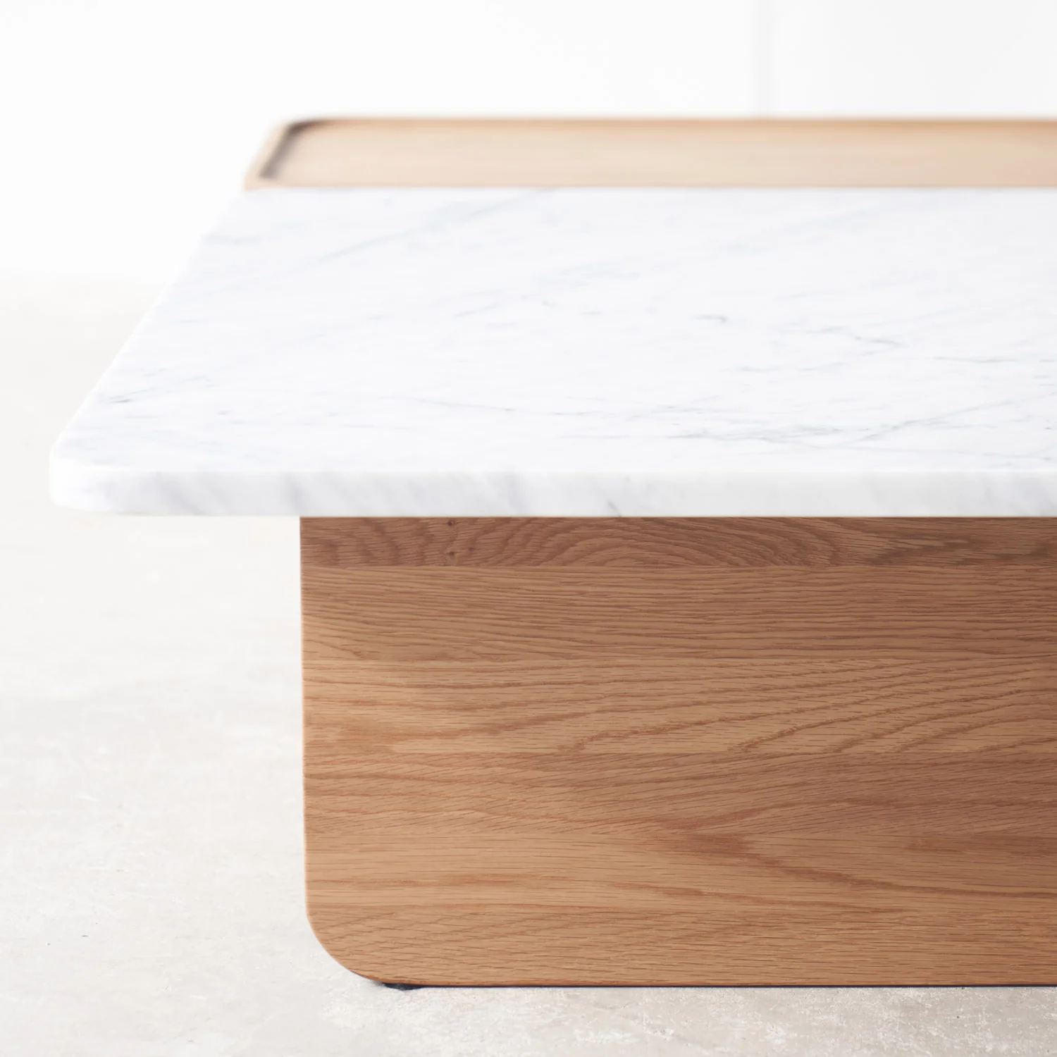 Duo Coffee Table | Marble & Oak - Image 5