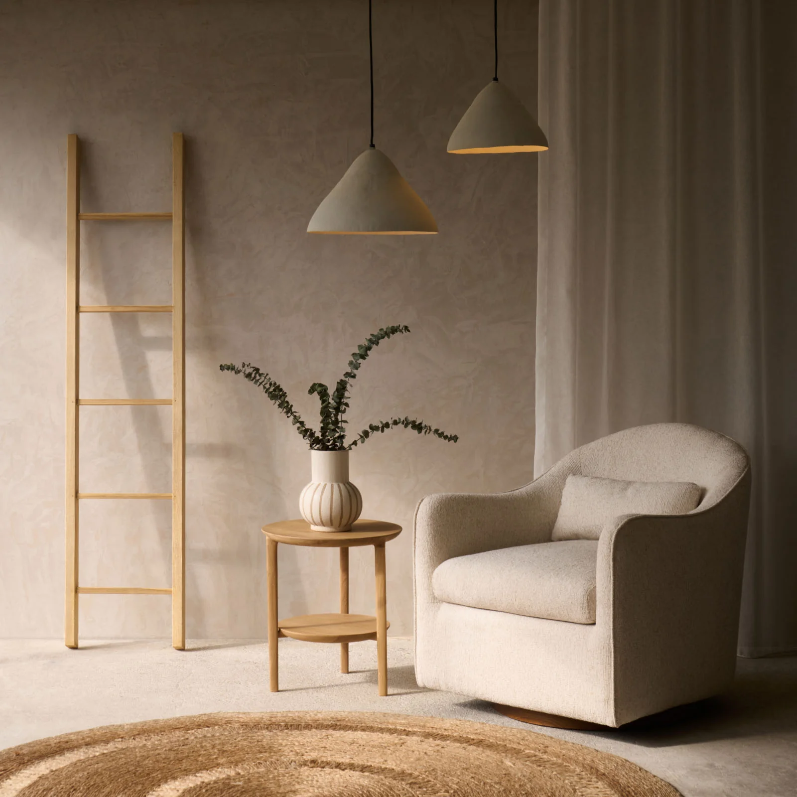 Elimo Hanging Lamp | Cream - Image 2