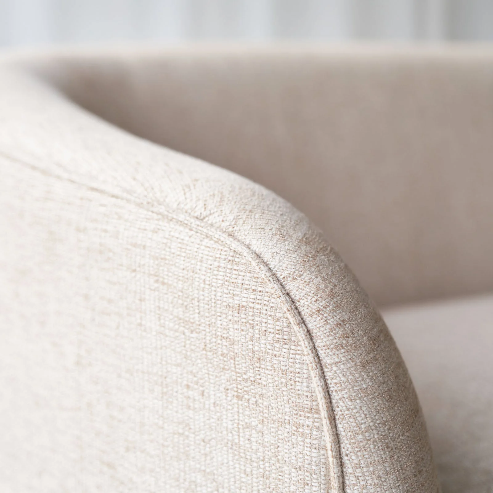 Ellipse Fabric Sofa | 3 Seater - Oatmeal - Image 5