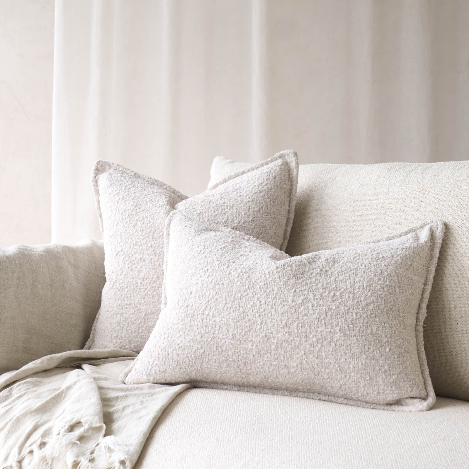 Textured Fabric Cushion | Arctic