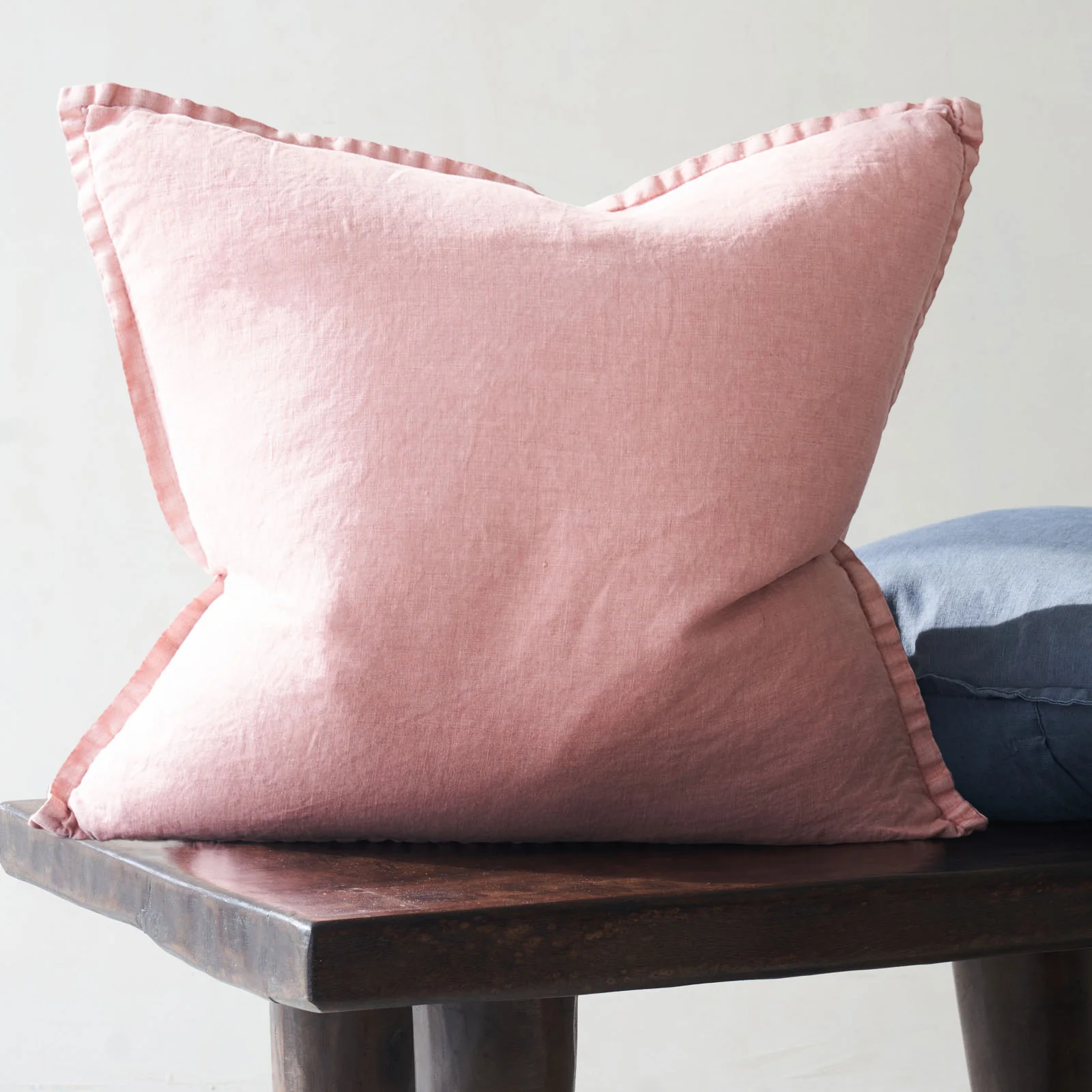 Linen Fabric Cushion | Dusty Rose - Image 3